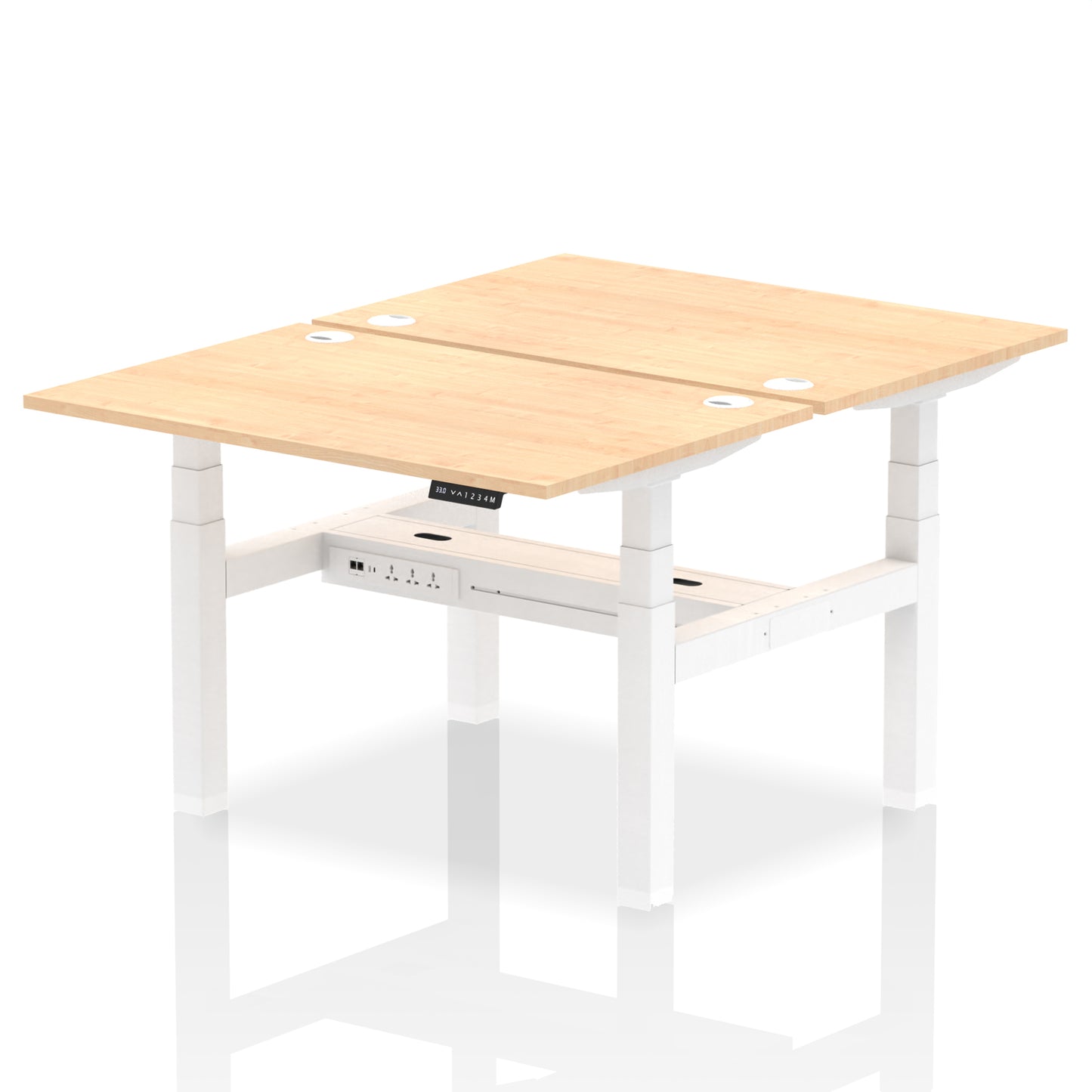 Air Back-to-Back Height Adjustable Bench Desk - 2 Person - 1200mm, 1400mm, 1600mm, 1800mm - Multiple Colour Options
