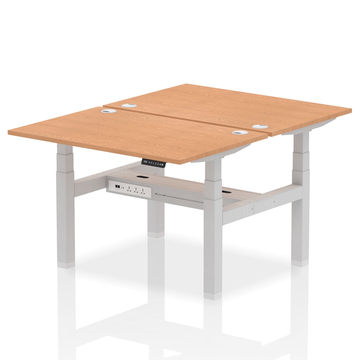 Air Back-to-Back Height Adjustable Bench Desk - 2 Person - 1200mm, 1400mm, 1600mm, 1800mm - Multiple Colour Options