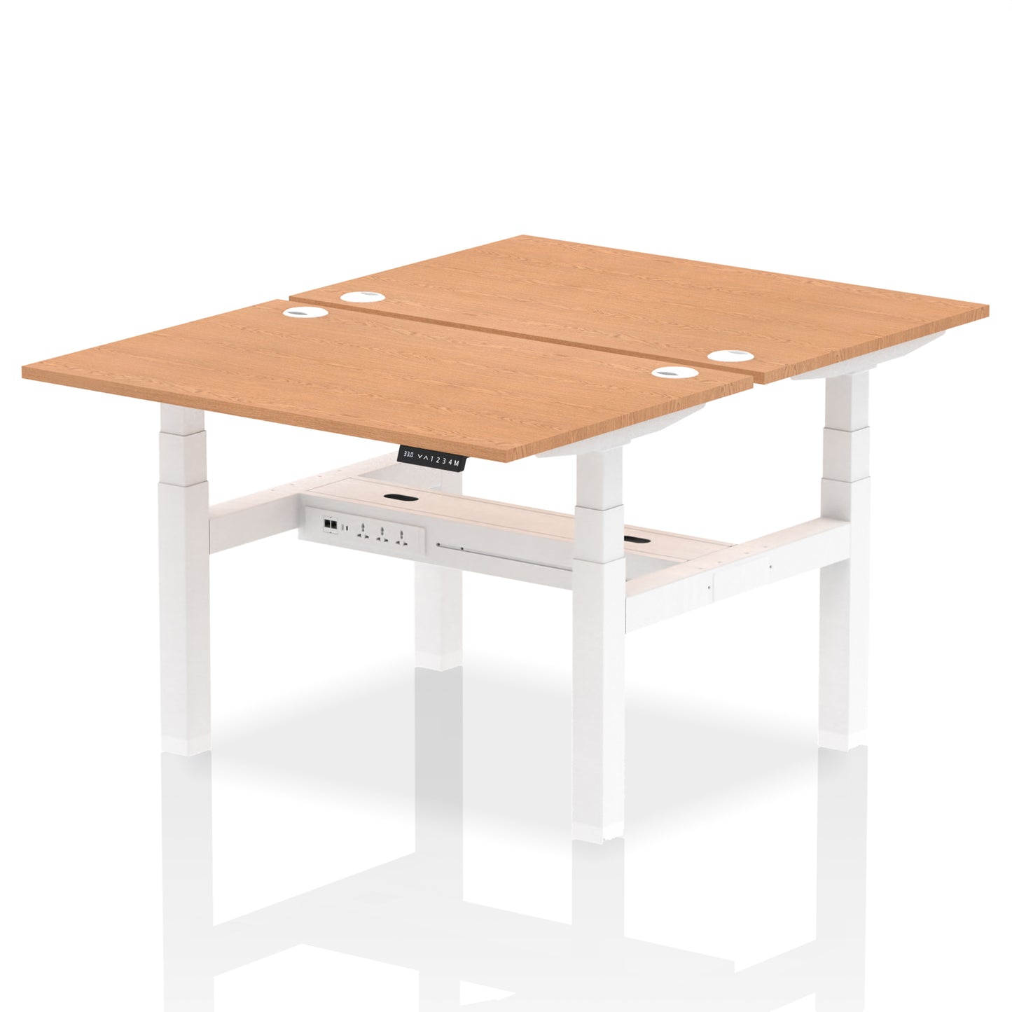 Air Back-to-Back Height Adjustable Bench Desk - 2 Person - 1200mm, 1400mm, 1600mm, 1800mm - Multiple Colour Options