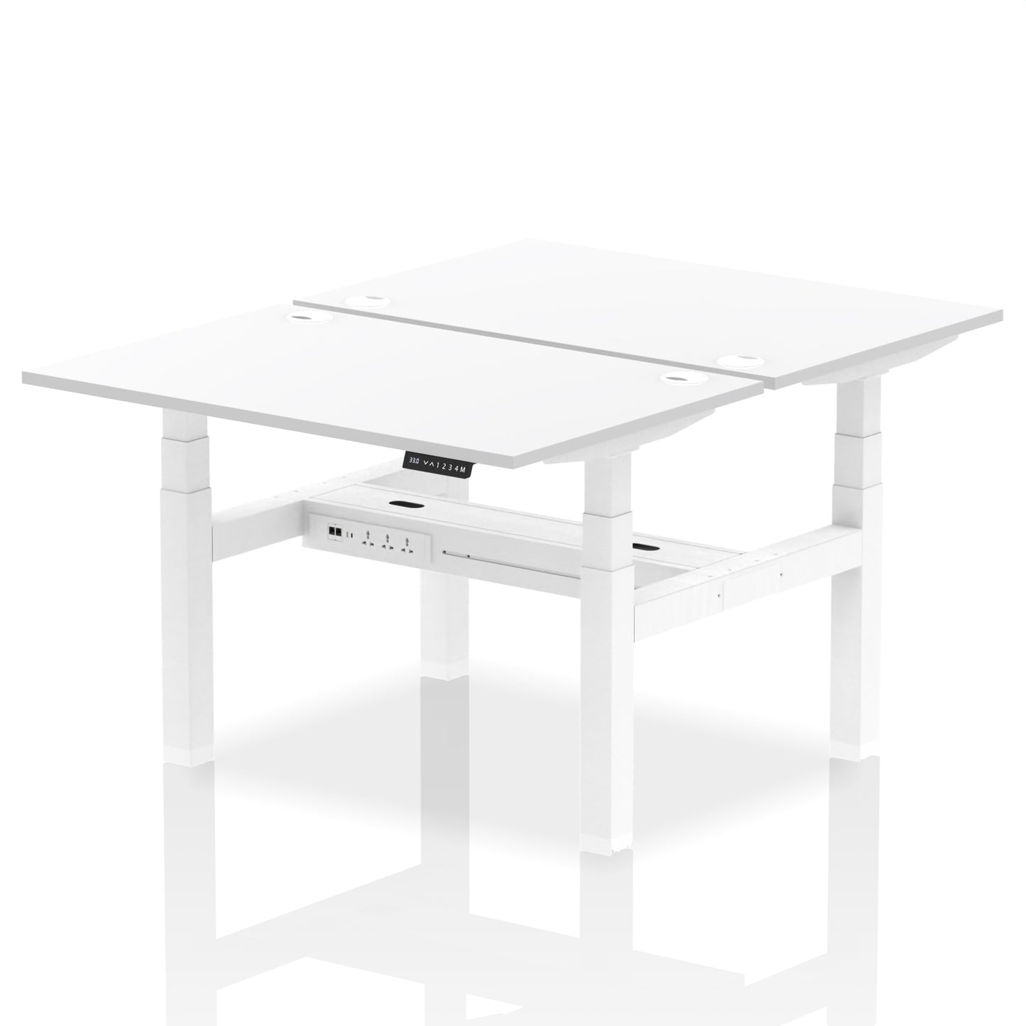 Air Back-to-Back Height Adjustable Bench Desk - 2 Person - 1200mm, 1400mm, 1600mm, 1800mm - Multiple Colour Options