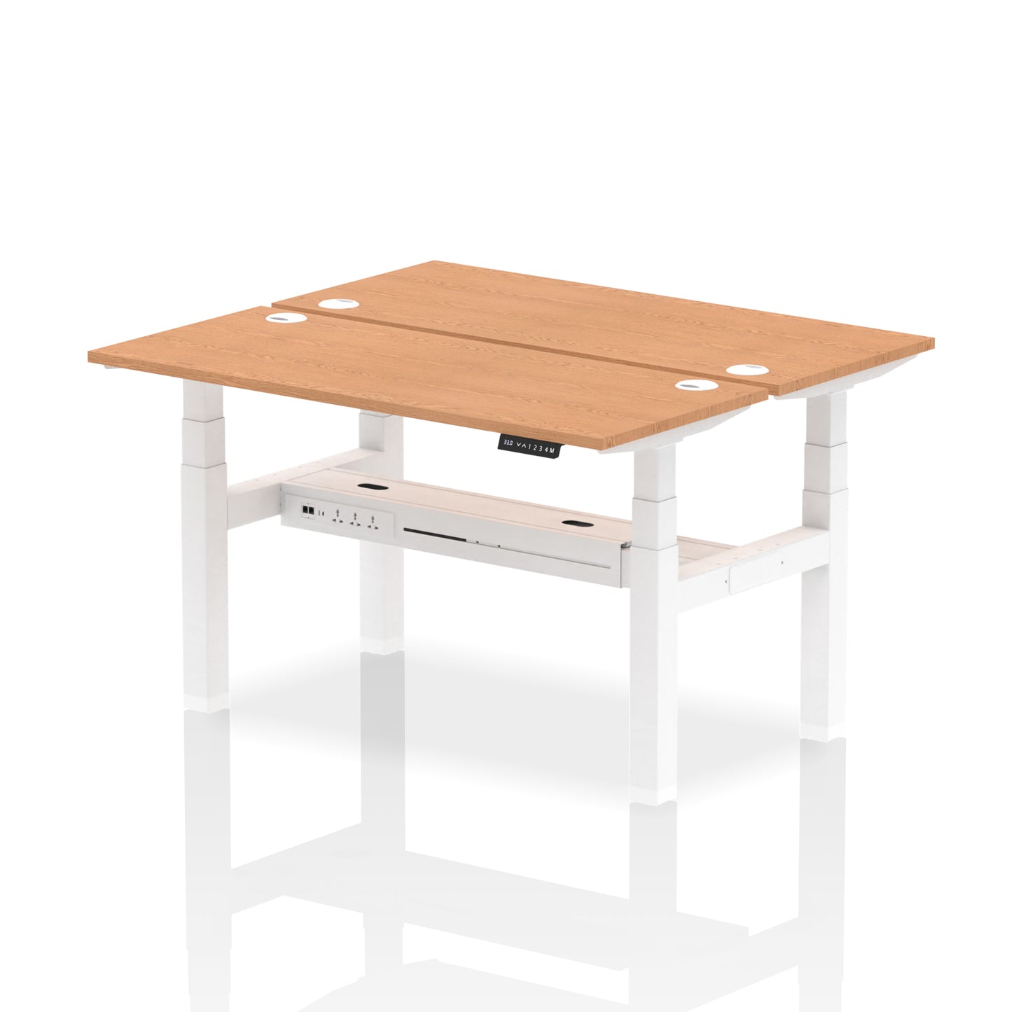 Air Back-to-Back Slimline Height Adjustable Bench Desk - 2 Person - 1200mm, 1400mm, 1600mm, 1800mm - Multiple Colour Options