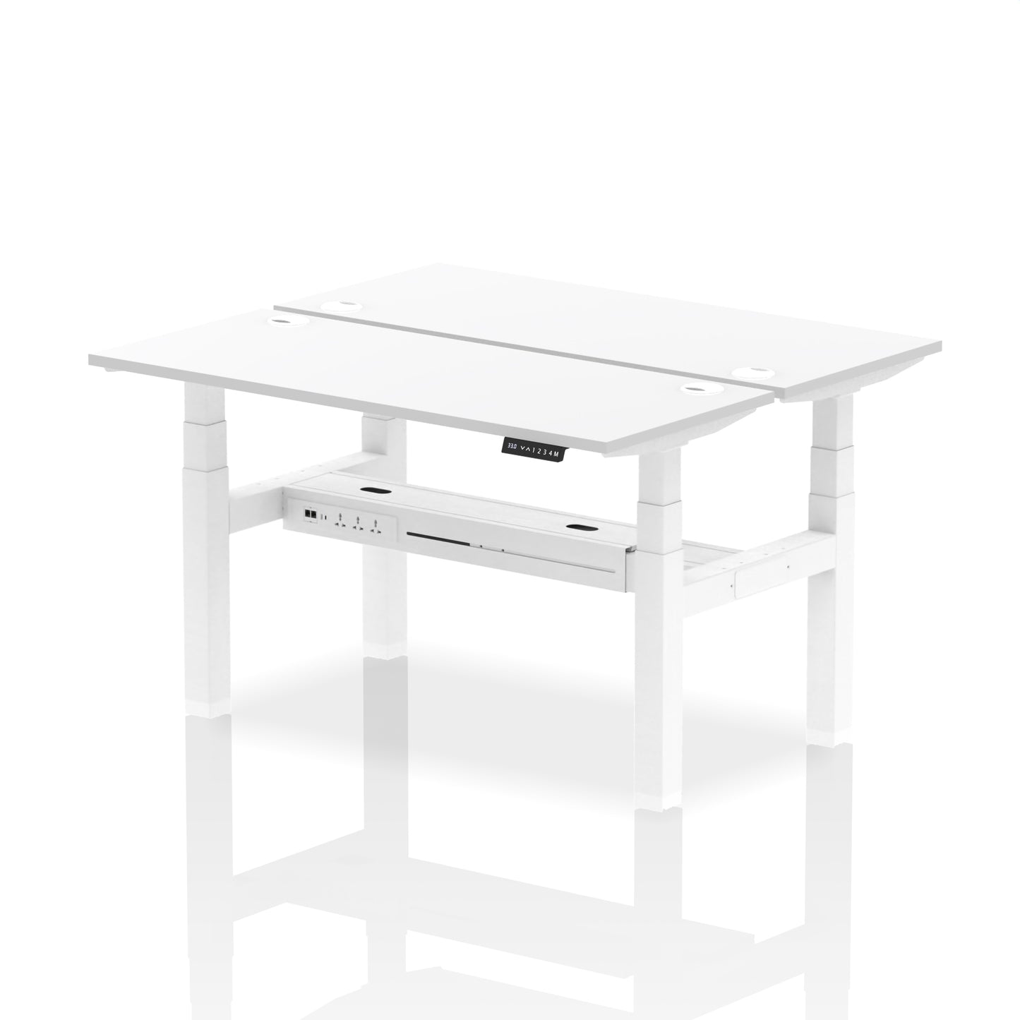 Air Back-to-Back Slimline Height Adjustable Bench Desk - 2 Person - 1200mm, 1400mm, 1600mm, 1800mm - Multiple Colour Options