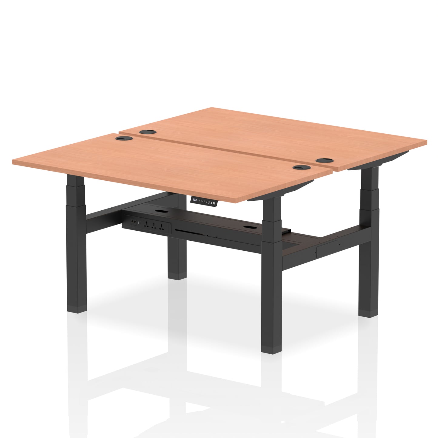 Air Back-to-Back Height Adjustable Bench Desk - 2 Person - 1200mm, 1400mm, 1600mm, 1800mm - Multiple Colour Options
