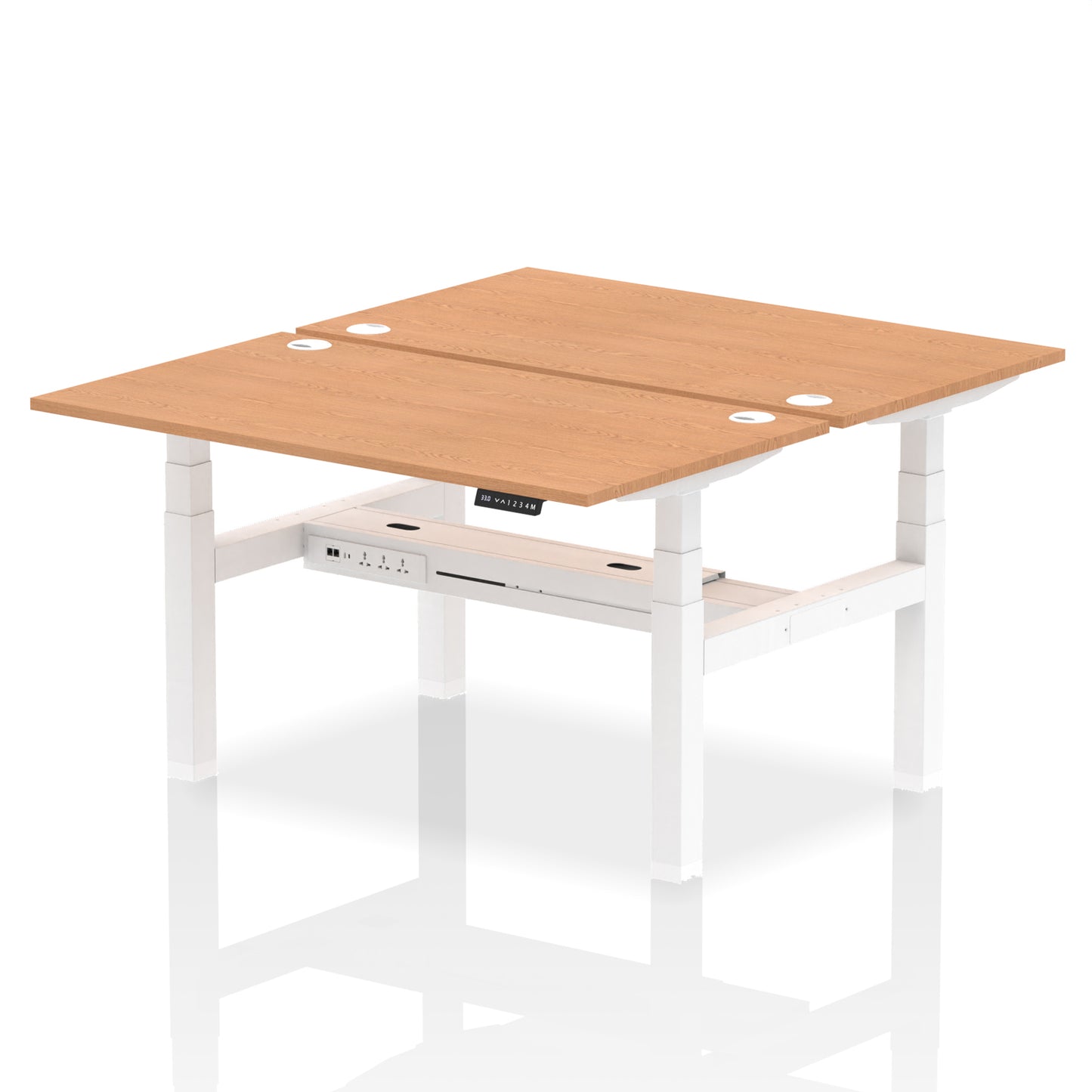 Air Back-to-Back Height Adjustable Bench Desk - 2 Person - 1200mm, 1400mm, 1600mm, 1800mm - Multiple Colour Options