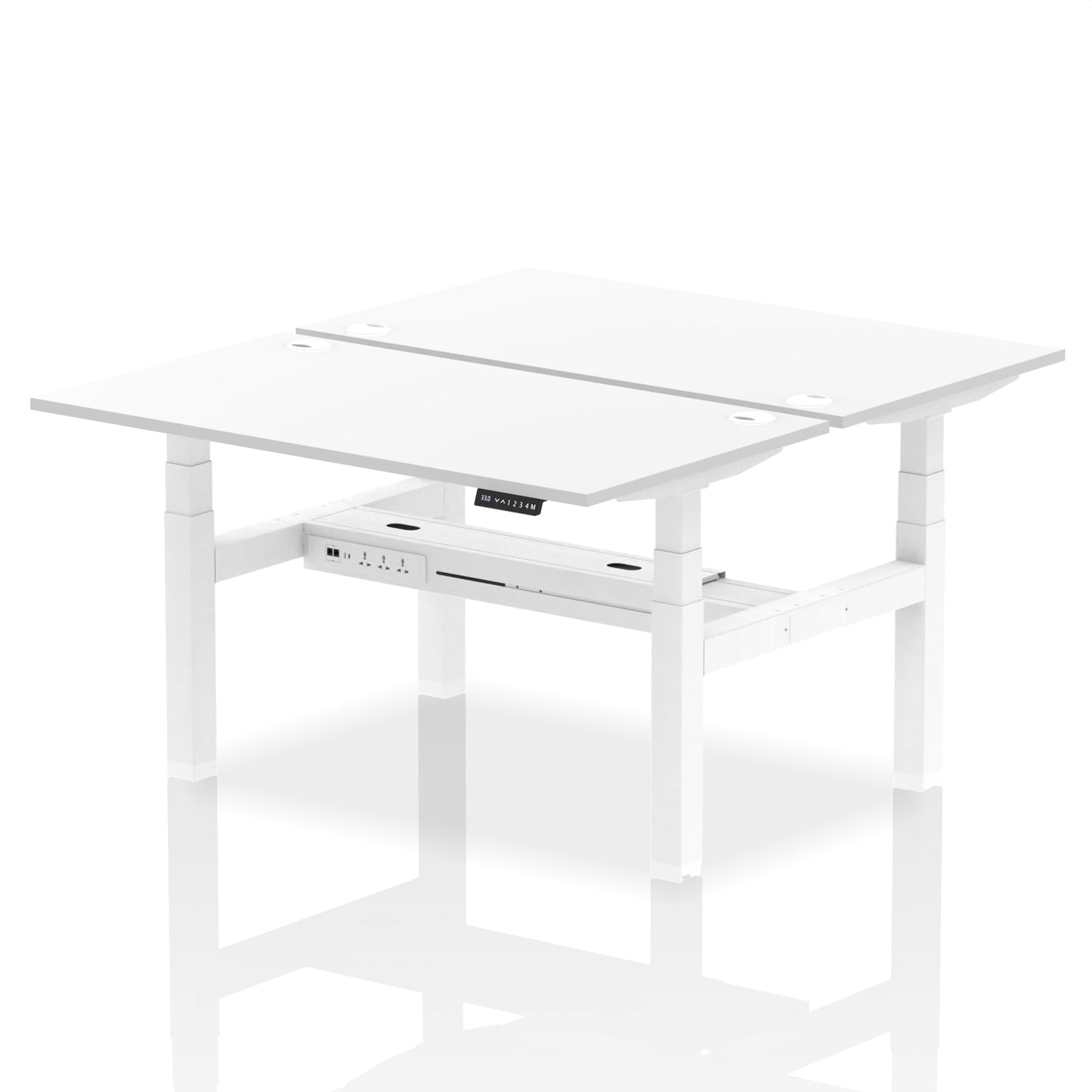 Air Back-to-Back Height Adjustable Bench Desk - 2 Person - 1200mm, 1400mm, 1600mm, 1800mm - Multiple Colour Options