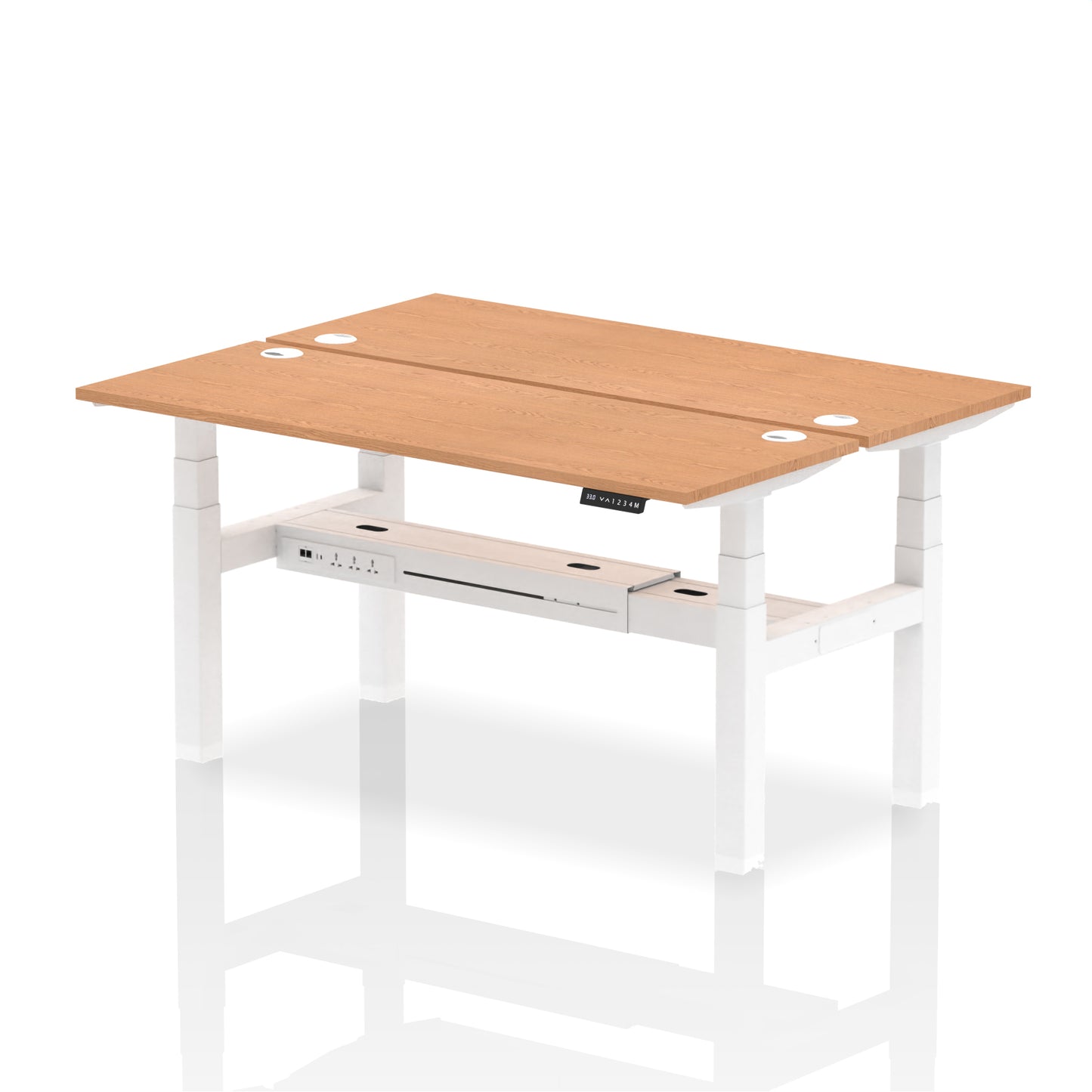 Air Back-to-Back Slimline Height Adjustable Bench Desk - 2 Person - 1200mm, 1400mm, 1600mm, 1800mm - Multiple Colour Options