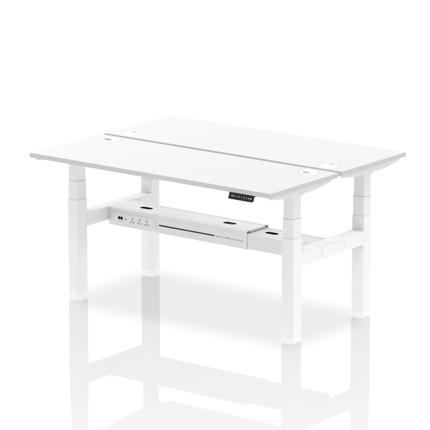 Air Back-to-Back Slimline Height Adjustable Bench Desk - 2 Person - 1200mm, 1400mm, 1600mm, 1800mm - Multiple Colour Options
