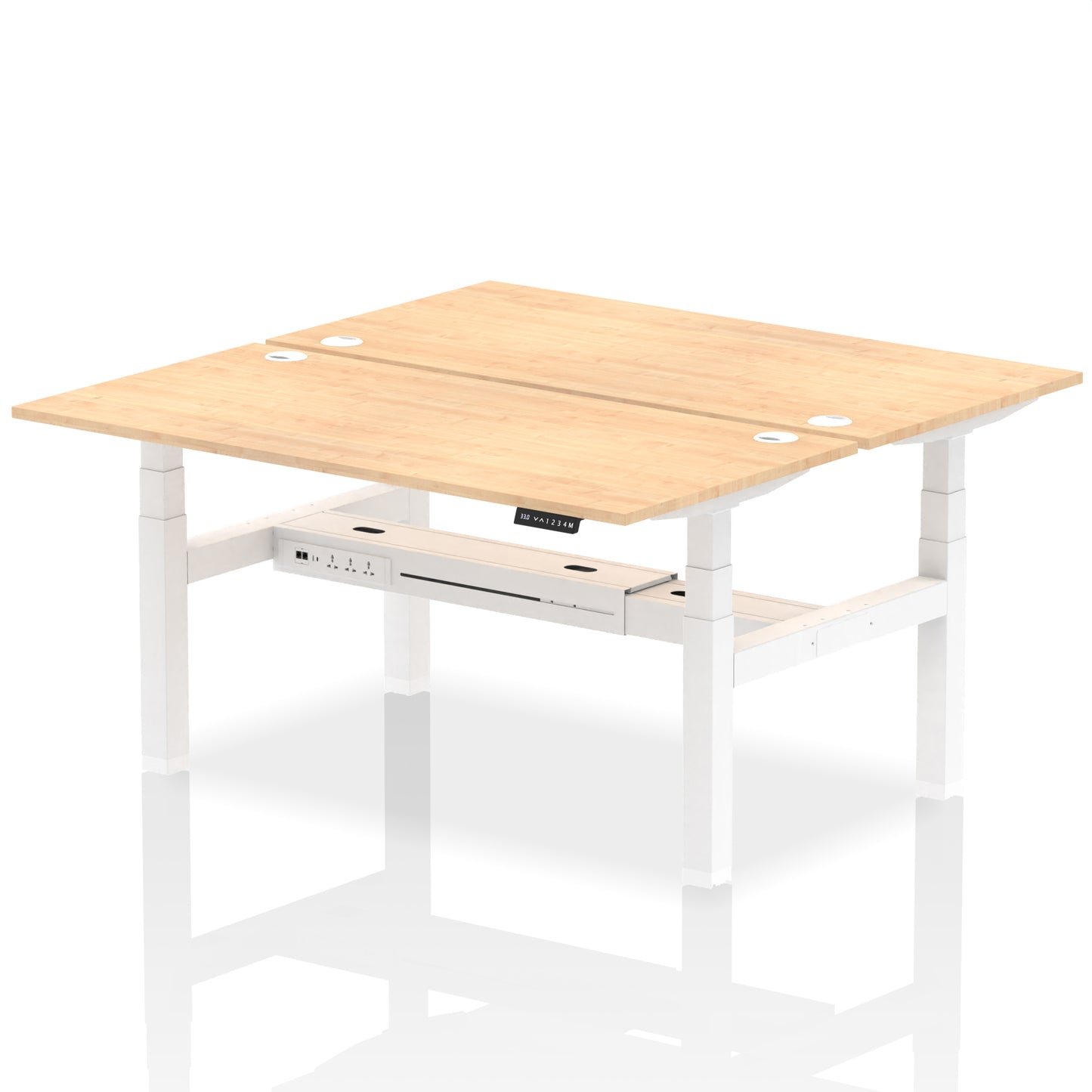 Air Back-to-Back Height Adjustable Bench Desk - 2 Person - 1200mm, 1400mm, 1600mm, 1800mm - Multiple Colour Options