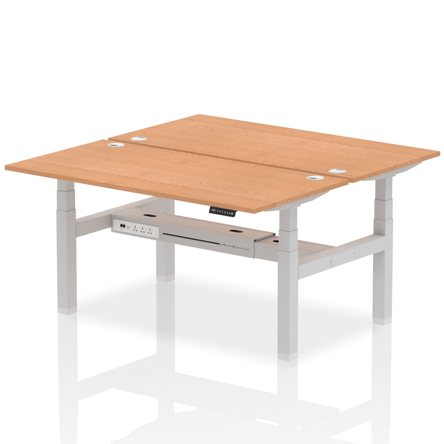 Air Back-to-Back Height Adjustable Bench Desk - 2 Person - 1200mm, 1400mm, 1600mm, 1800mm - Multiple Colour Options