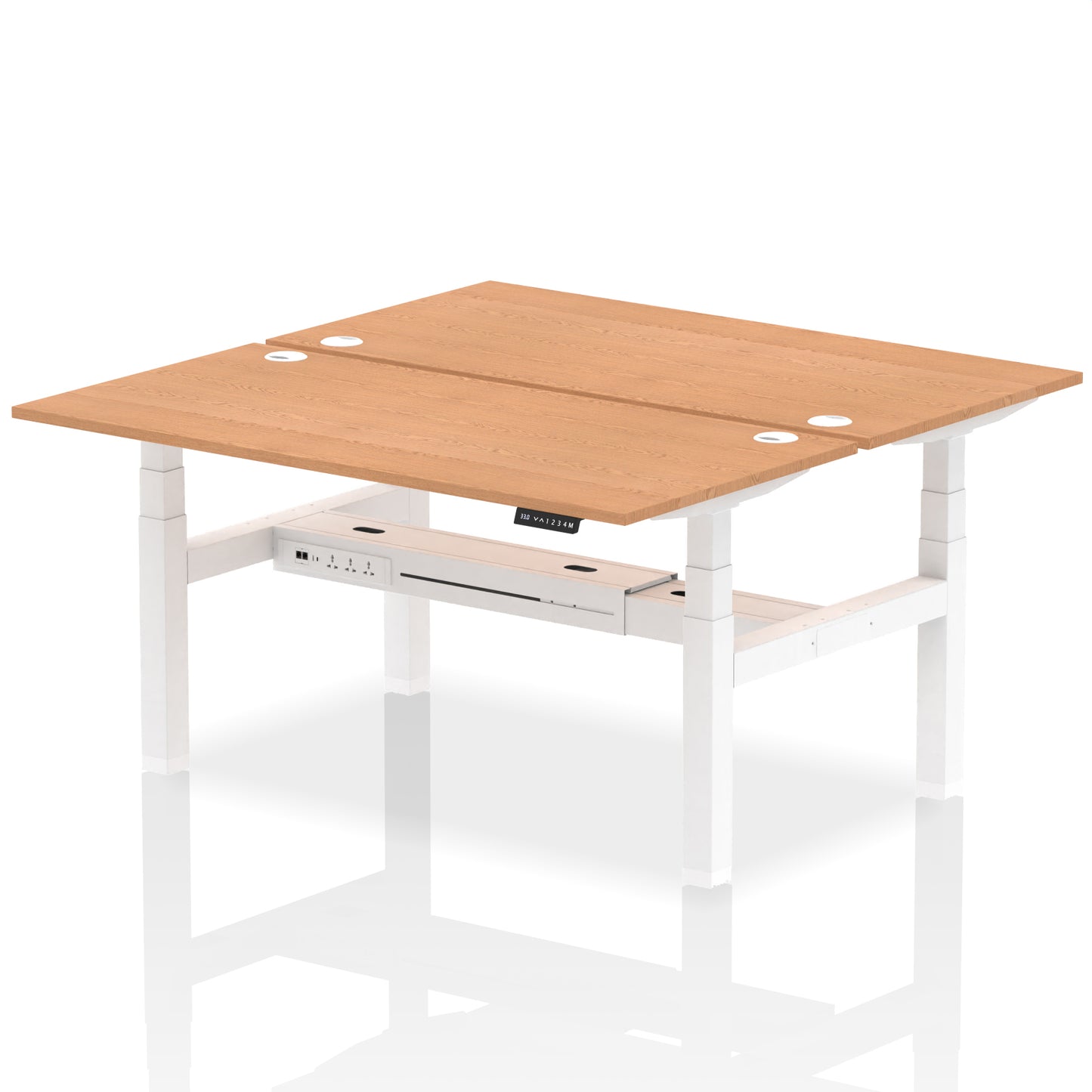 Air Back-to-Back Height Adjustable Bench Desk - 2 Person - 1200mm, 1400mm, 1600mm, 1800mm - Multiple Colour Options
