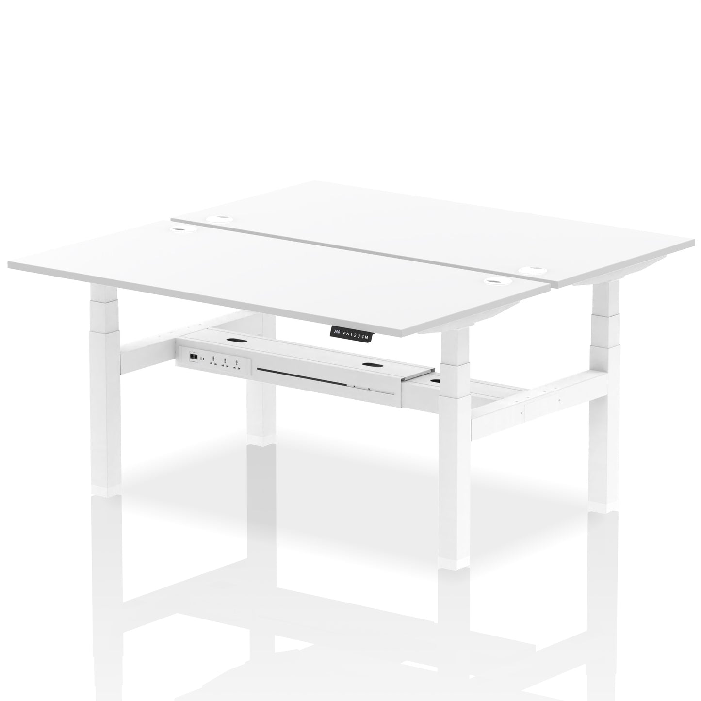 Air Back-to-Back Height Adjustable Bench Desk - 2 Person - 1200mm, 1400mm, 1600mm, 1800mm - Multiple Colour Options