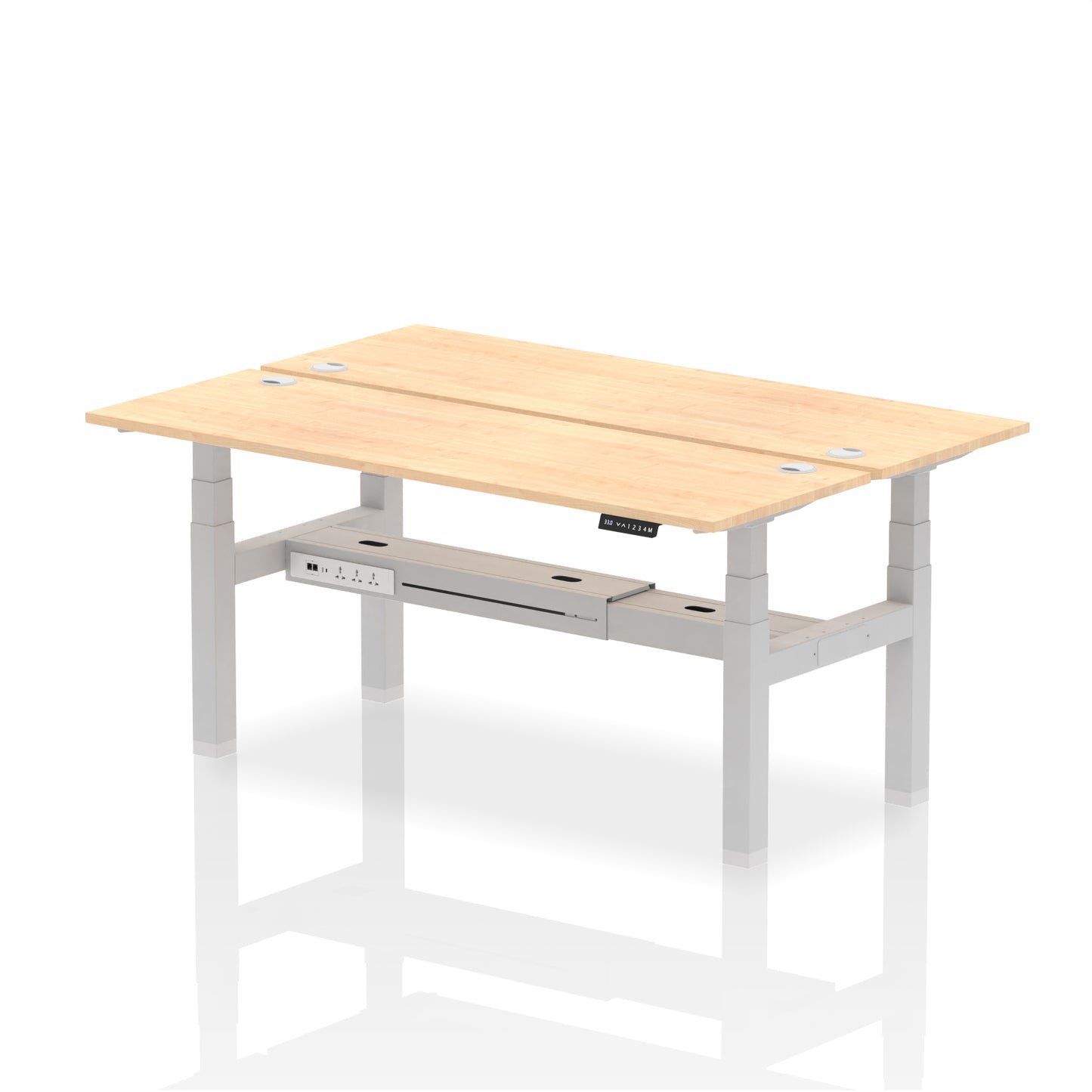 Air Back-to-Back Slimline Height Adjustable Bench Desk - 2 Person - 1200mm, 1400mm, 1600mm, 1800mm - Multiple Colour Options