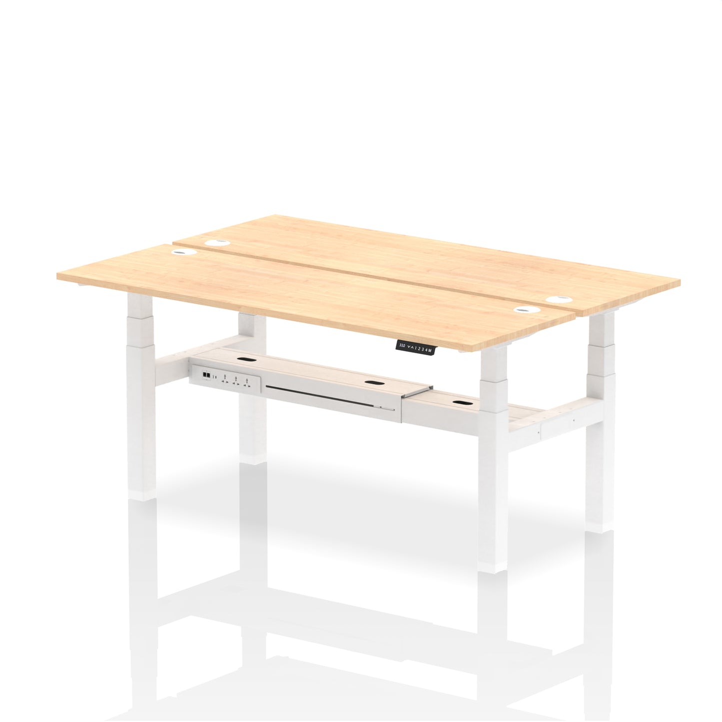 Air Back-to-Back Slimline Height Adjustable Bench Desk - 2 Person - 1200mm, 1400mm, 1600mm, 1800mm - Multiple Colour Options