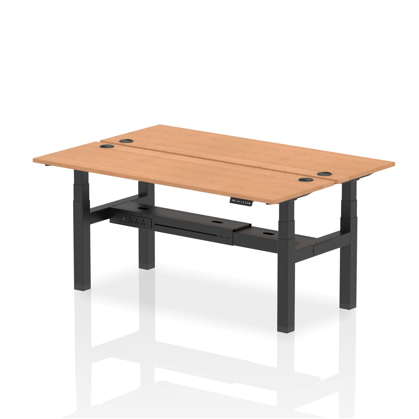 Air Back-to-Back Slimline Height Adjustable Bench Desk - 2 Person - 1200mm, 1400mm, 1600mm, 1800mm - Multiple Colour Options