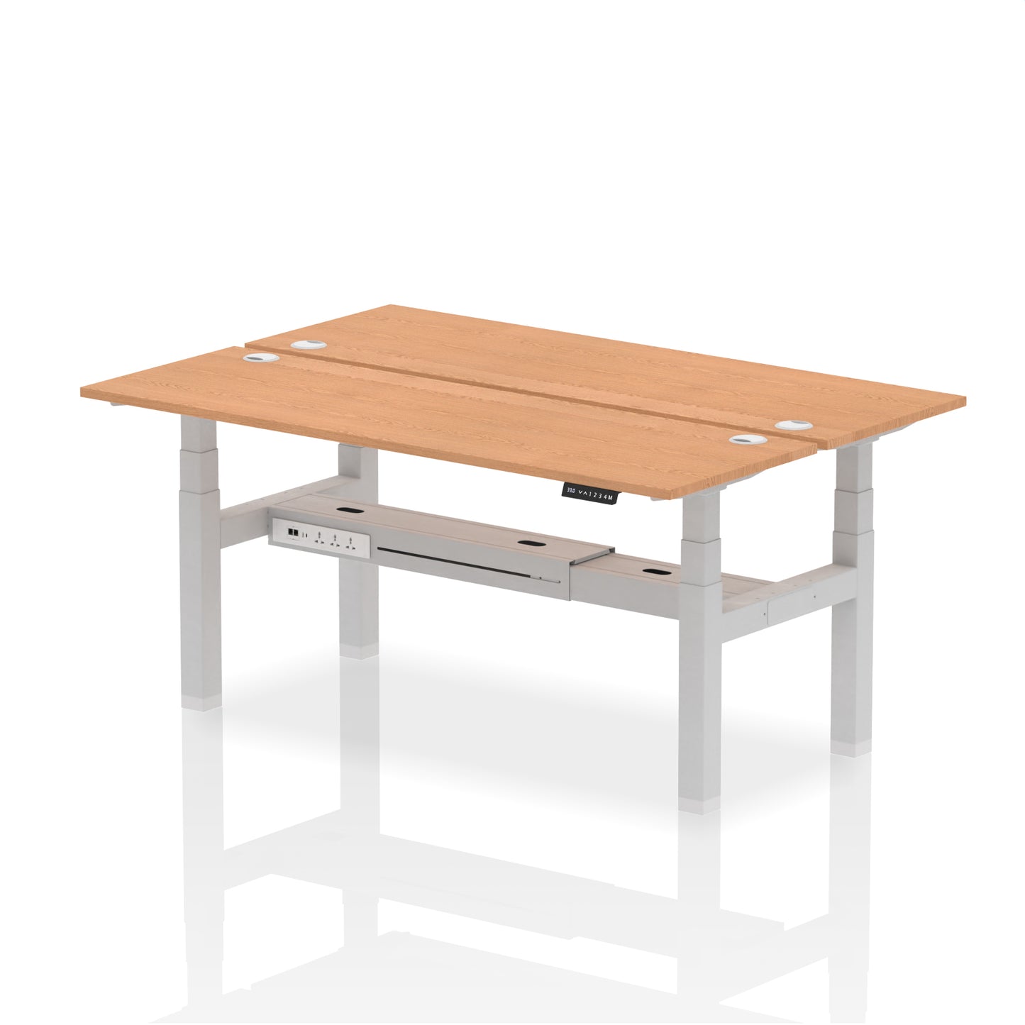 Air Back-to-Back Slimline Height Adjustable Bench Desk - 2 Person - 1200mm, 1400mm, 1600mm, 1800mm - Multiple Colour Options