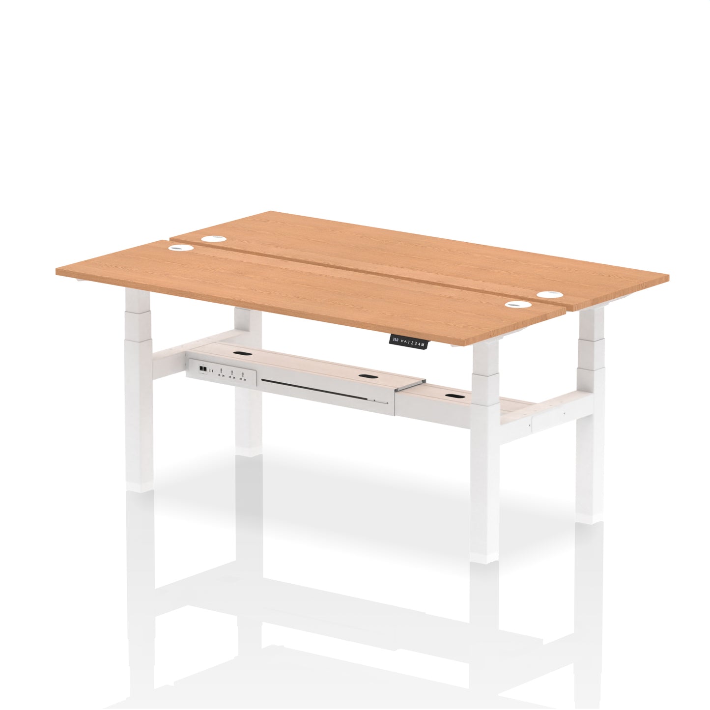 Air Back-to-Back Slimline Height Adjustable Bench Desk - 2 Person - 1200mm, 1400mm, 1600mm, 1800mm - Multiple Colour Options