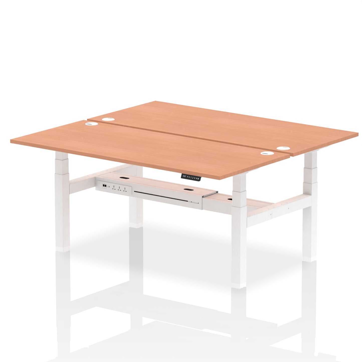 Air Back-to-Back Height Adjustable Bench Desk - 2 Person - 1200mm, 1400mm, 1600mm, 1800mm - Multiple Colour Options