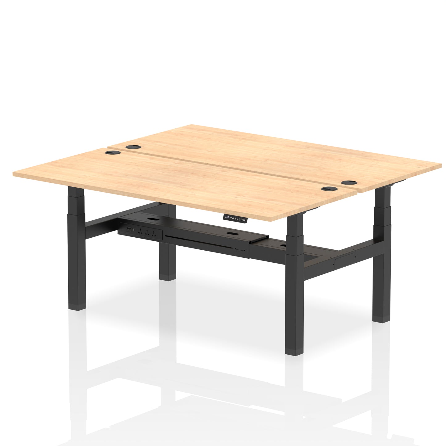 Air Back-to-Back Height Adjustable Bench Desk - 2 Person - 1200mm, 1400mm, 1600mm, 1800mm - Multiple Colour Options