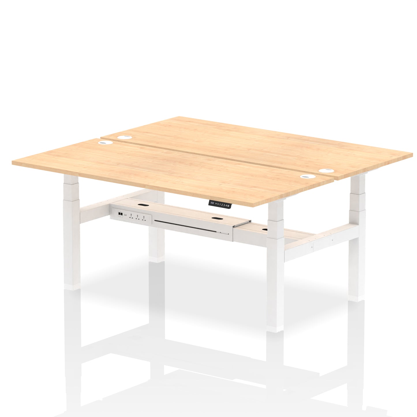 Air Back-to-Back Height Adjustable Bench Desk - 2 Person - 1200mm, 1400mm, 1600mm, 1800mm - Multiple Colour Options