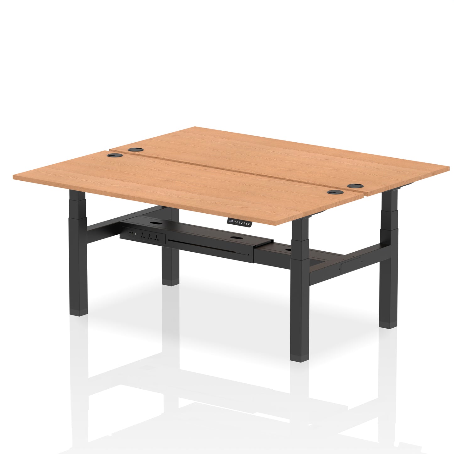 Air Back-to-Back Height Adjustable Bench Desk - 2 Person - 1200mm, 1400mm, 1600mm, 1800mm - Multiple Colour Options