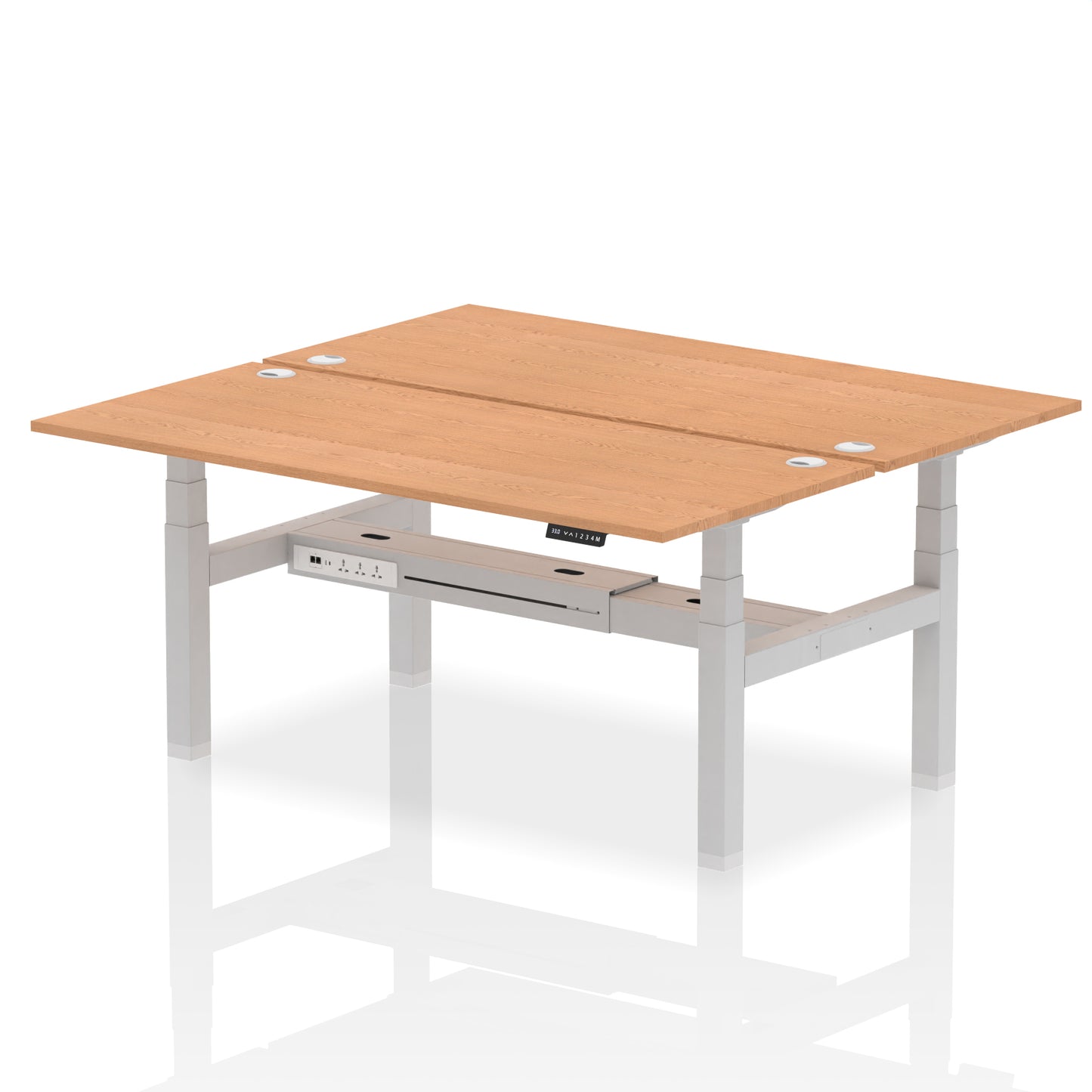 Air Back-to-Back Height Adjustable Bench Desk - 2 Person - 1200mm, 1400mm, 1600mm, 1800mm - Multiple Colour Options