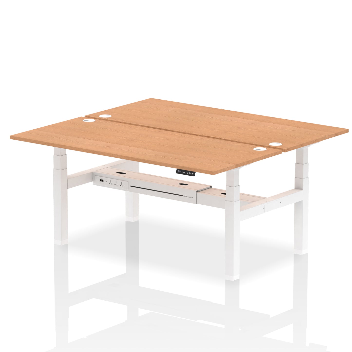 Air Back-to-Back Height Adjustable Bench Desk - 2 Person - 1200mm, 1400mm, 1600mm, 1800mm - Multiple Colour Options