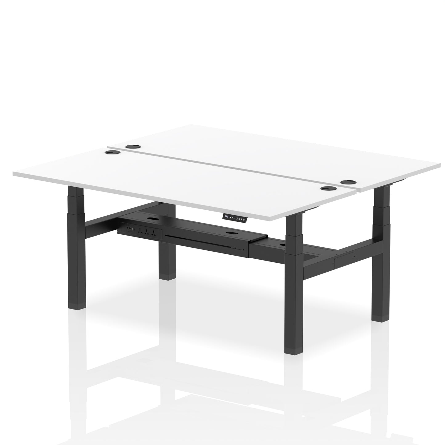 Air Back-to-Back Height Adjustable Bench Desk - 2 Person - 1200mm, 1400mm, 1600mm, 1800mm - Multiple Colour Options