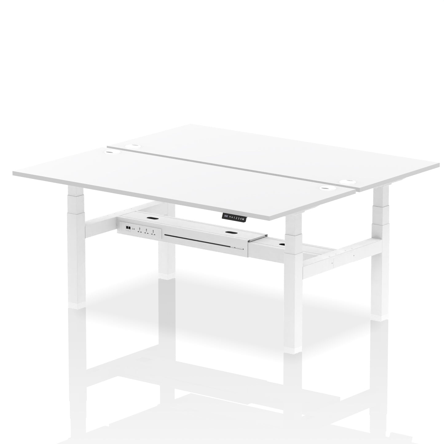 Air Back-to-Back Height Adjustable Bench Desk - 2 Person - 1200mm, 1400mm, 1600mm, 1800mm - Multiple Colour Options