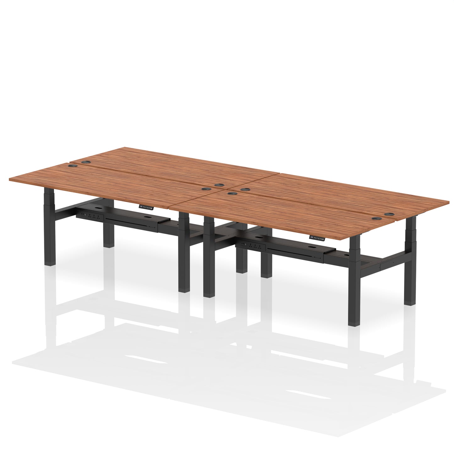 Air Back-to-Back Height Adjustable Bench Desk - 4 Person - 1200mm, 1400mm, 1600mm, 1800mm - Multiple Colour Options