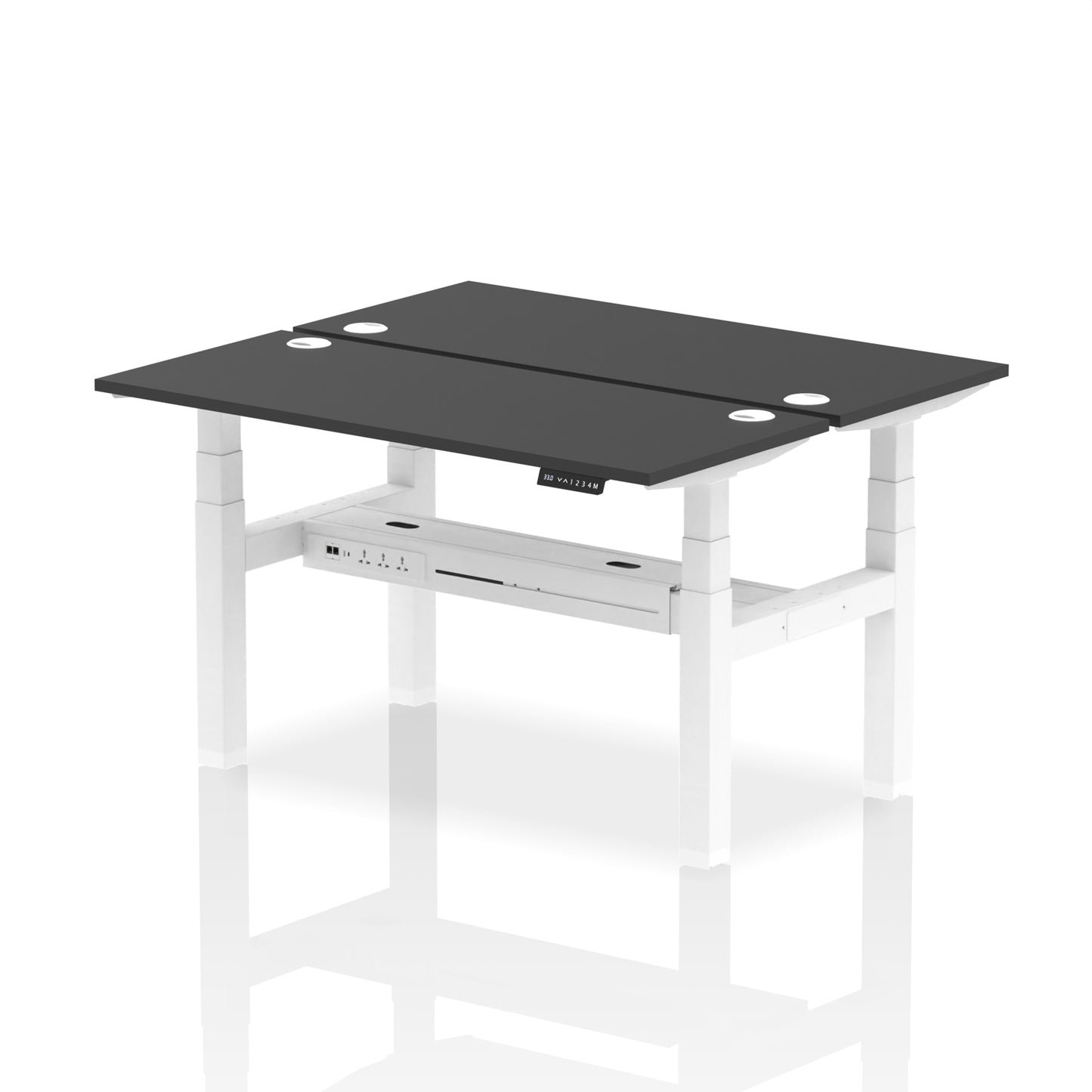 Air Back-to-Back Slimline Height Adjustable Bench Desk - 2 Person - 1200mm, 1400mm, 1600mm, 1800mm - Multiple Colour Options