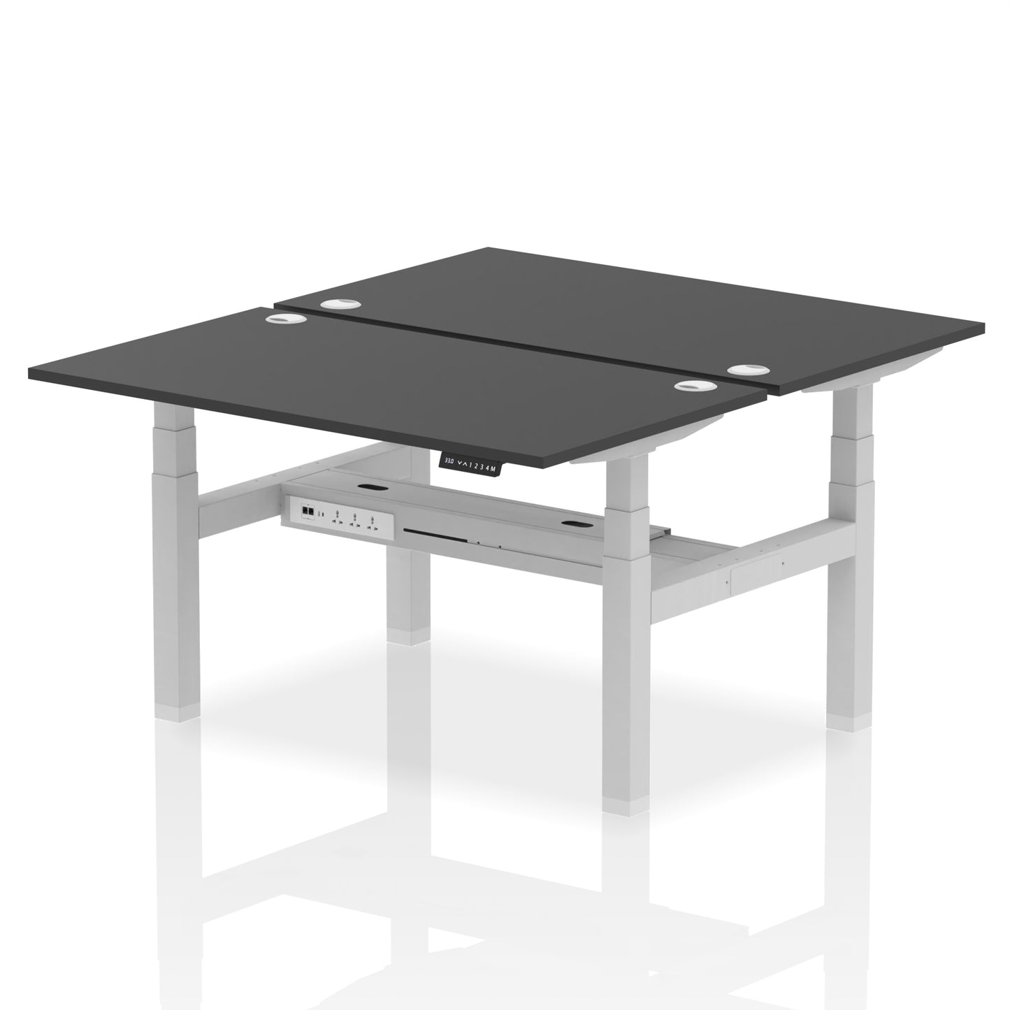 Air Back-to-Back Height Adjustable Bench Desk - 2 Person - 1200mm, 1400mm, 1600mm, 1800mm - Multiple Colour Options