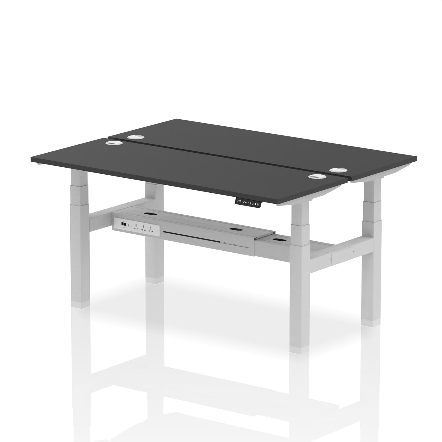 Air Back-to-Back Slimline Height Adjustable Bench Desk - 2 Person - 1200mm, 1400mm, 1600mm, 1800mm - Multiple Colour Options