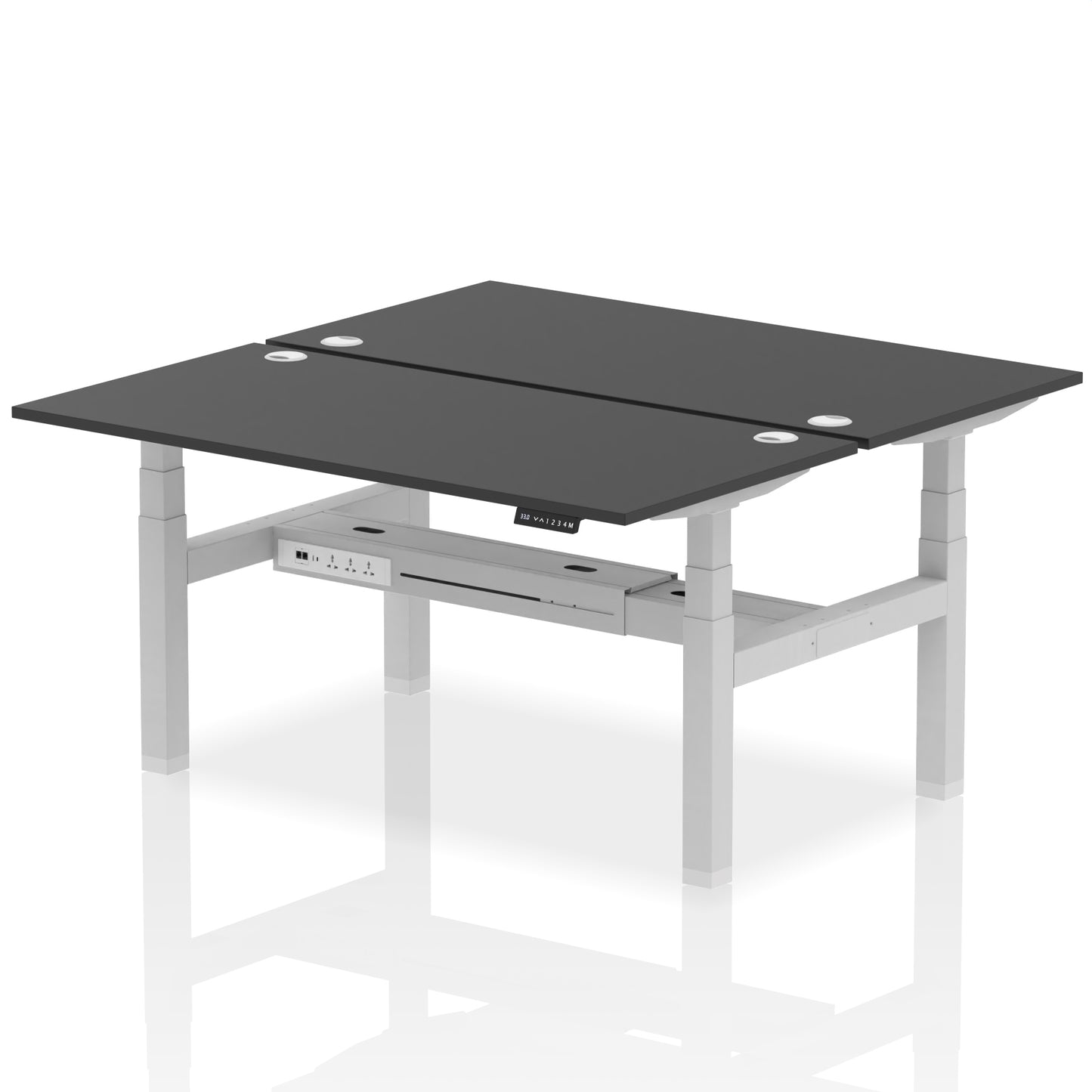 Air Back-to-Back Height Adjustable Bench Desk - 2 Person - 1200mm, 1400mm, 1600mm, 1800mm - Multiple Colour Options