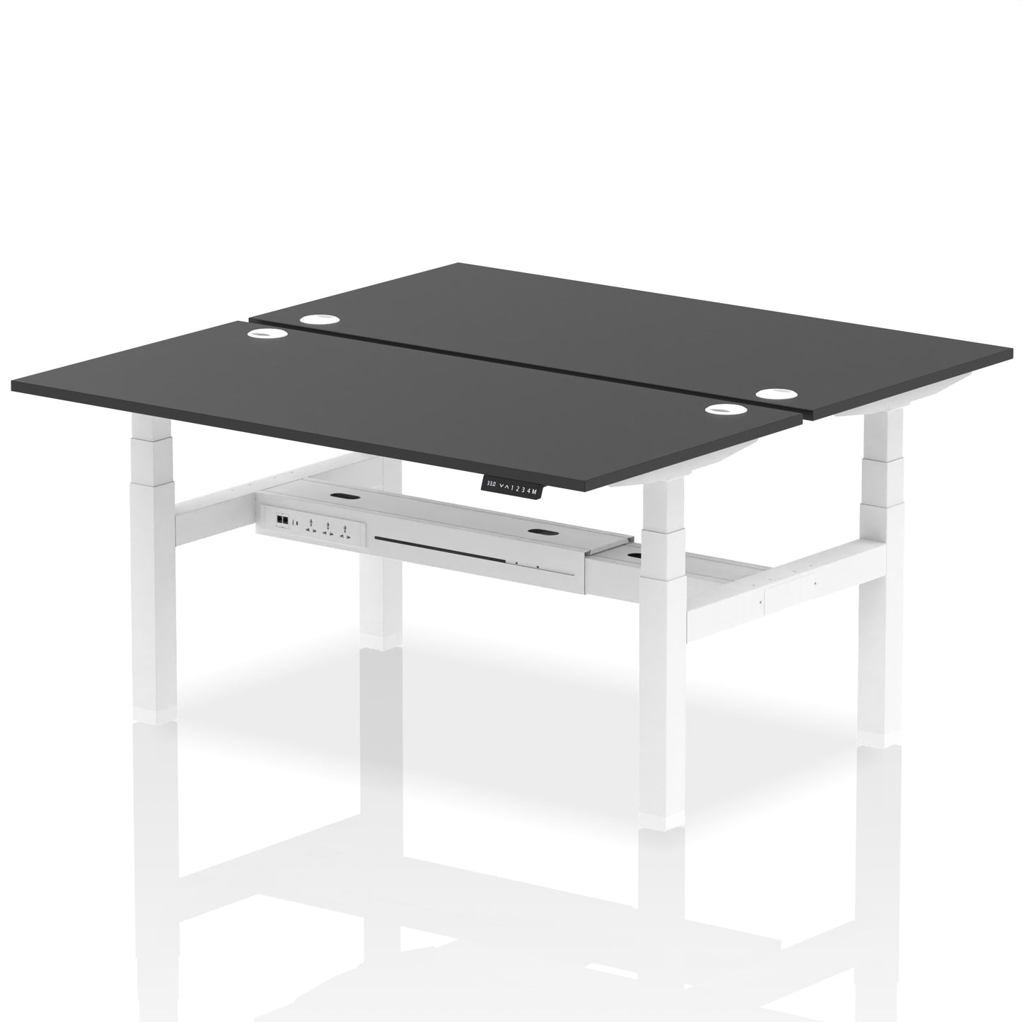 Air Back-to-Back Height Adjustable Bench Desk - 2 Person - 1200mm, 1400mm, 1600mm, 1800mm - Multiple Colour Options