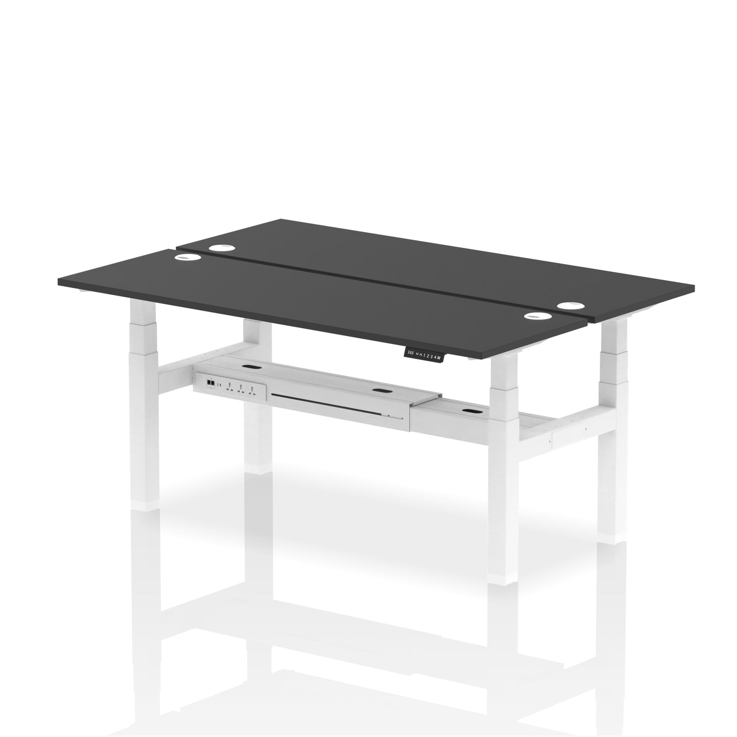 Air Back-to-Back Slimline Height Adjustable Bench Desk - 2 Person - 1200mm, 1400mm, 1600mm, 1800mm - Multiple Colour Options