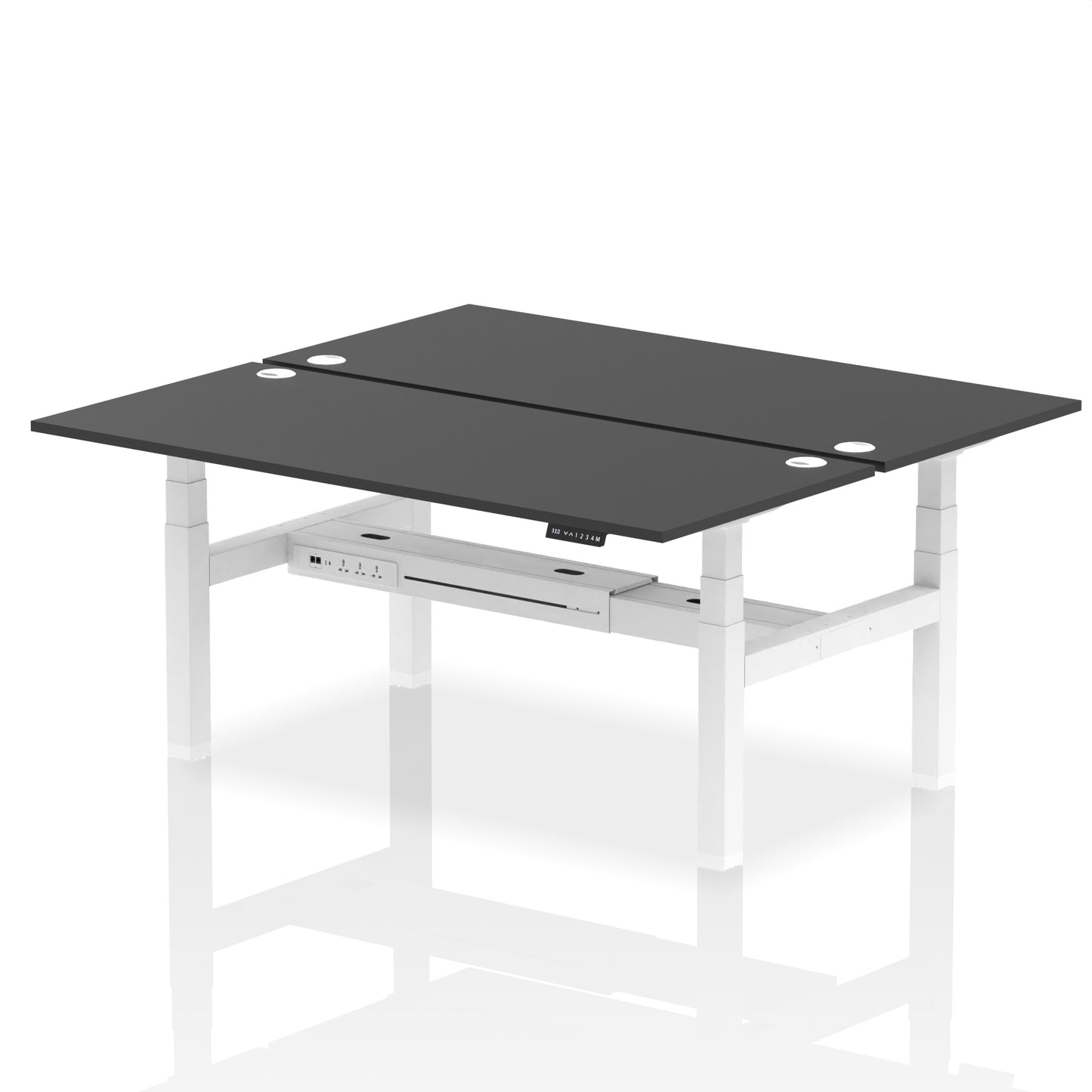 Air Back-to-Back Height Adjustable Bench Desk - 2 Person - 1200mm, 1400mm, 1600mm, 1800mm - Multiple Colour Options