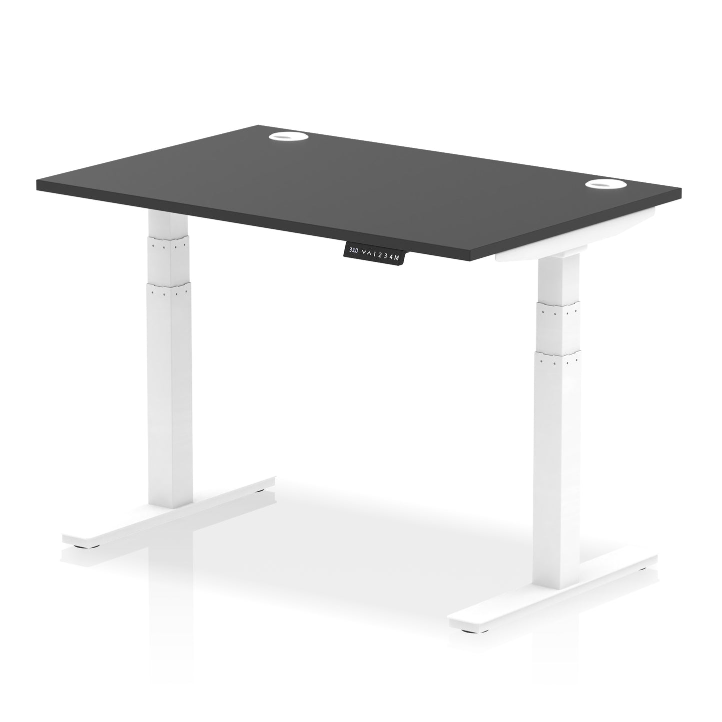 Air Height Adjustable Desk With Cable Ports - 1200mm, 1400mm, 1600mm, 1800mm - Multiple Colour Options