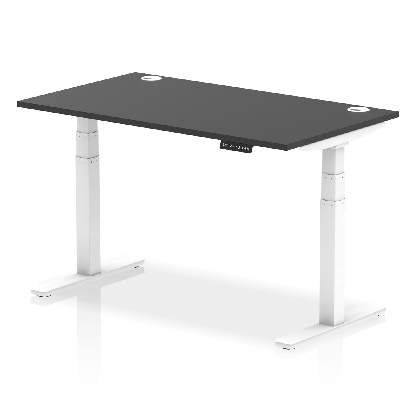 Air Height Adjustable Desk With Cable Ports - 1200mm, 1400mm, 1600mm, 1800mm - Multiple Colour Options