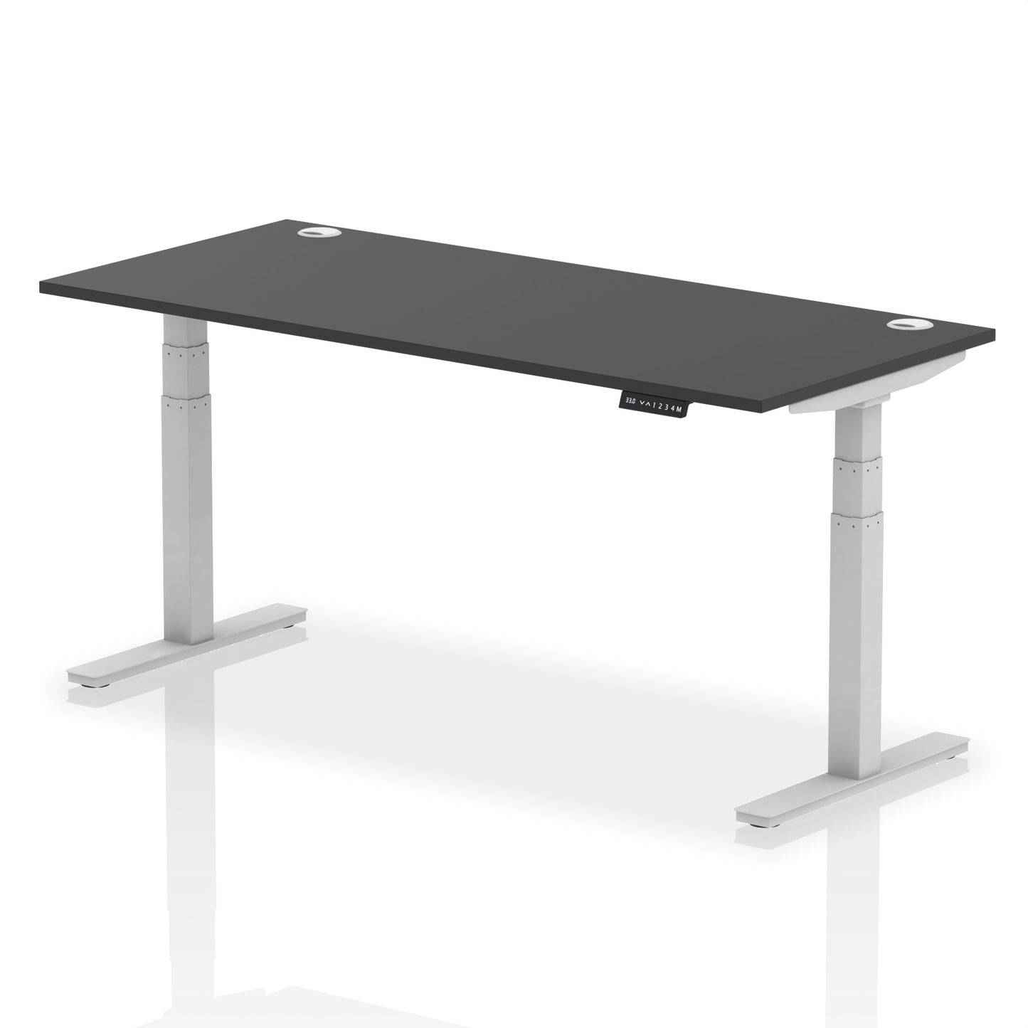 Air Height Adjustable Desk With Cable Ports - 1200mm, 1400mm, 1600mm, 1800mm - Multiple Colour Options