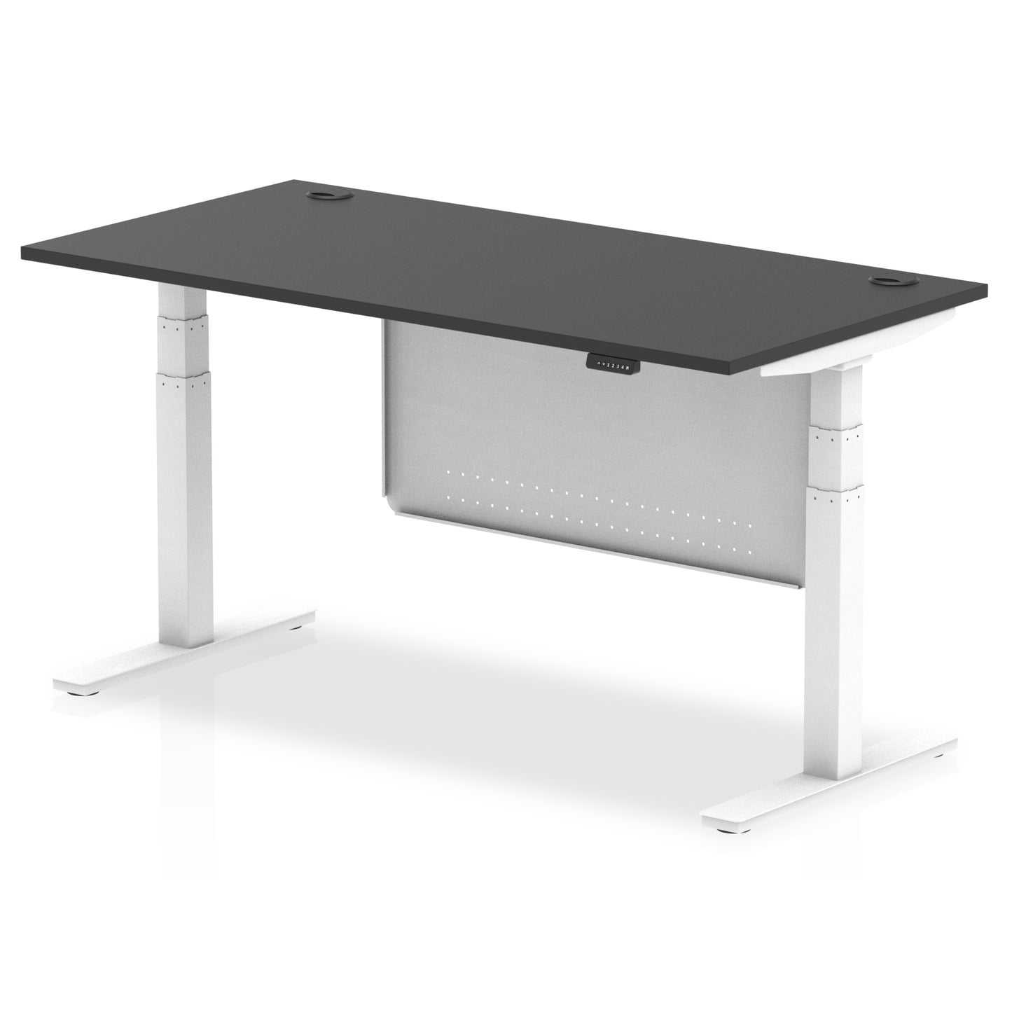 Air Height Adjustable Desk With Cable Ports With Steel Modesty Panel - 1200mm, 1400mm, 1600mm, 1800mm - Multiple Colour Options