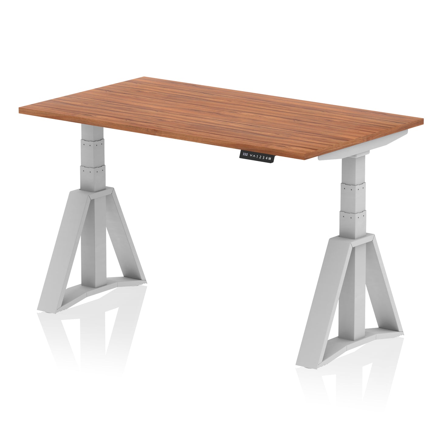 Air Height Adjustable Desk without Cable Ports With Piste Foot - 1200mm, 1400mm, 1600mm or 1800mm - Multiple Colour Options