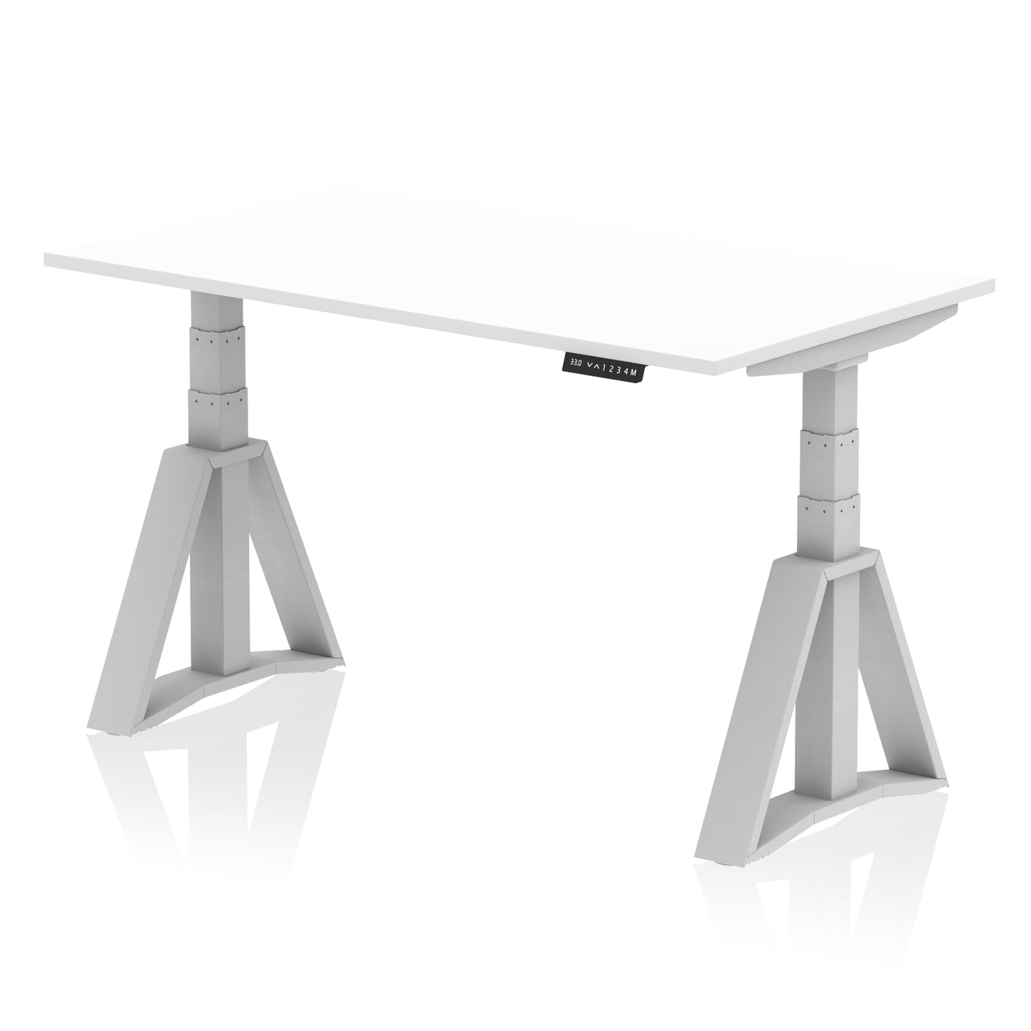 Air Height Adjustable Desk without Cable Ports With Piste Foot - 1200mm, 1400mm, 1600mm or 1800mm - Multiple Colour Options