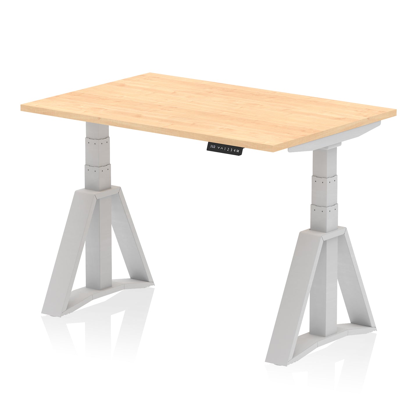 Air Height Adjustable Desk without Cable Ports With Piste Foot - 1200mm, 1400mm, 1600mm or 1800mm - Multiple Colour Options