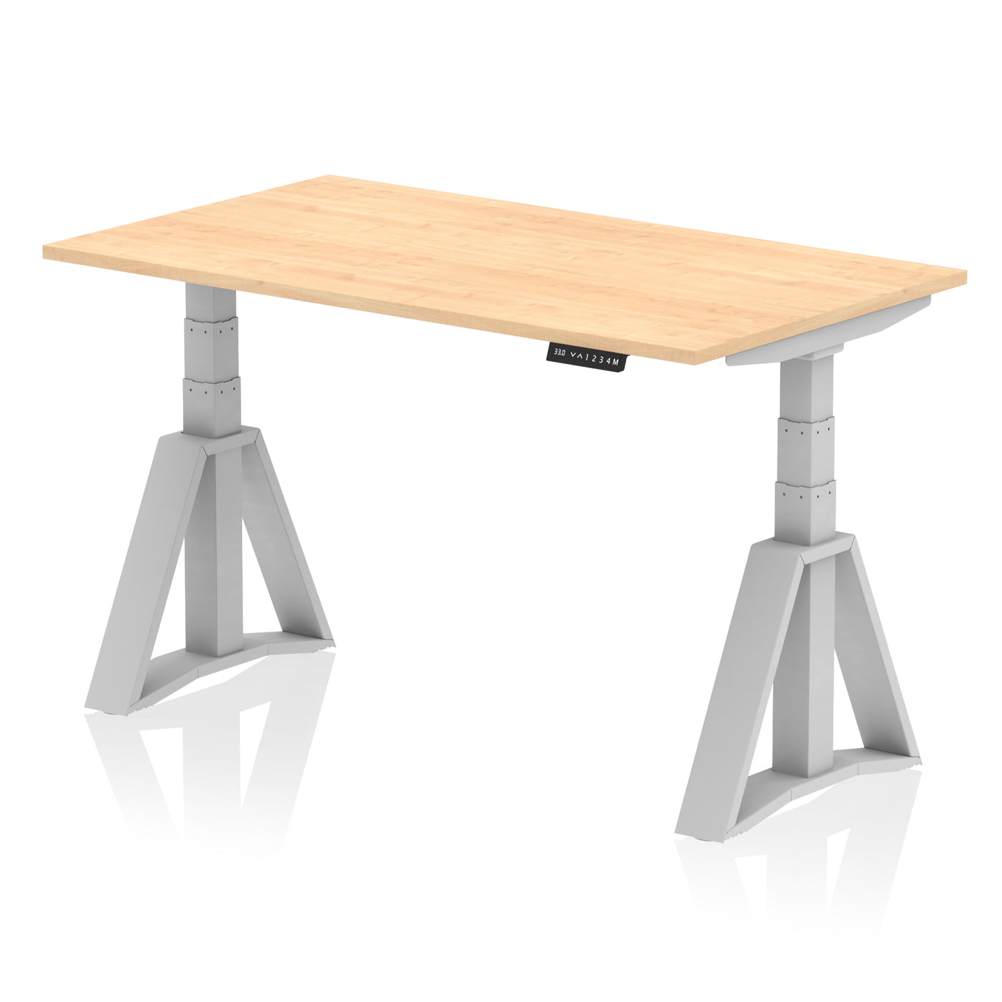 Air Height Adjustable Desk without Cable Ports With Piste Foot - 1200mm, 1400mm, 1600mm or 1800mm - Multiple Colour Options