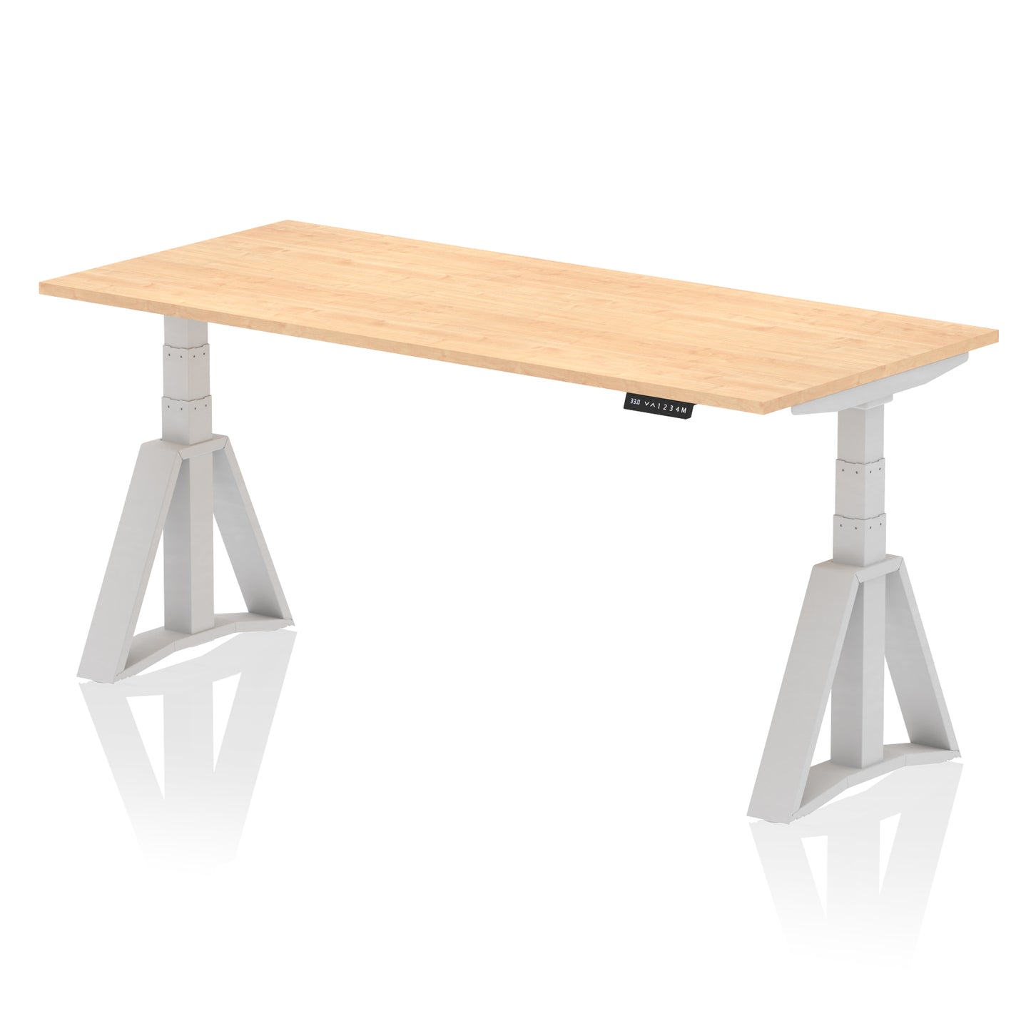 Air Height Adjustable Desk without Cable Ports With Piste Foot - 1200mm, 1400mm, 1600mm or 1800mm - Multiple Colour Options