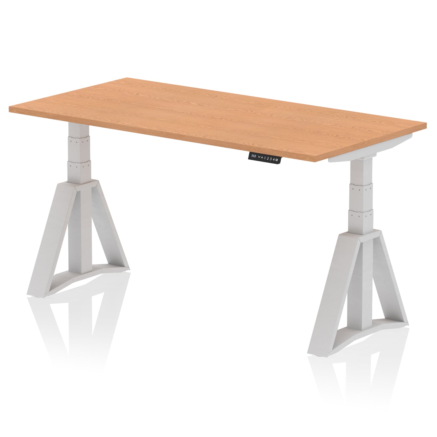 Air Height Adjustable Desk without Cable Ports With Piste Foot - 1200mm, 1400mm, 1600mm or 1800mm - Multiple Colour Options