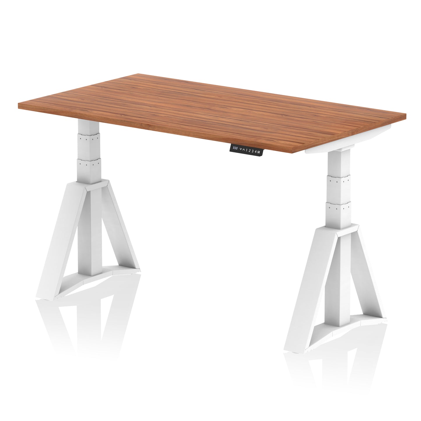Air Height Adjustable Desk without Cable Ports With Piste Foot - 1200mm, 1400mm, 1600mm or 1800mm - Multiple Colour Options