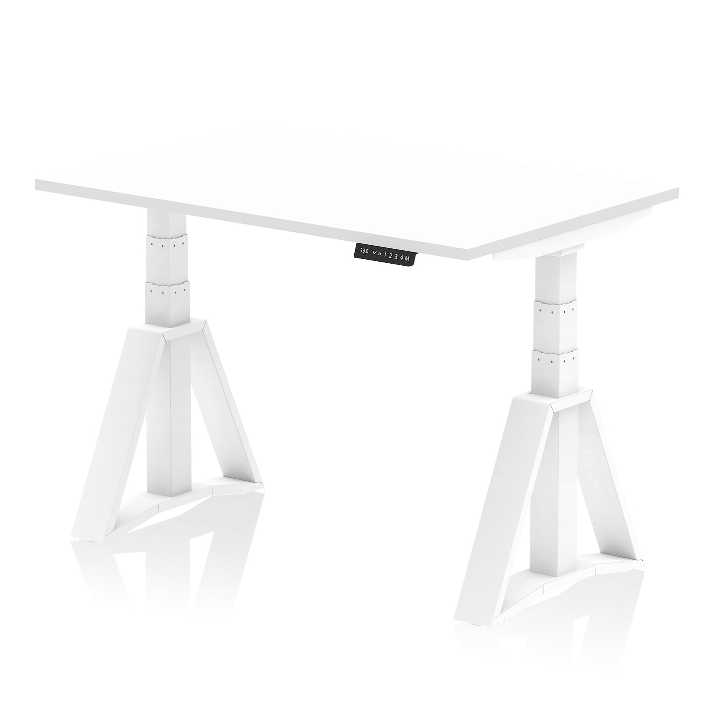 Air Height Adjustable Desk without Cable Ports With Piste Foot - 1200mm, 1400mm, 1600mm or 1800mm - Multiple Colour Options