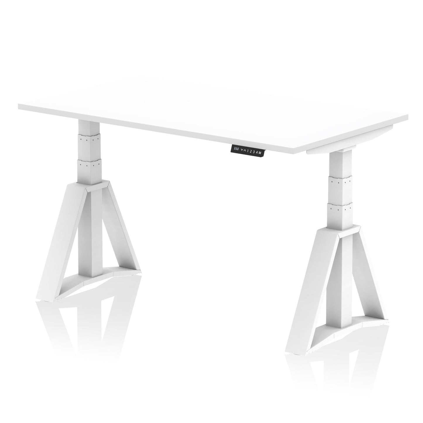 Air Height Adjustable Desk without Cable Ports With Piste Foot - 1200mm, 1400mm, 1600mm or 1800mm - Multiple Colour Options