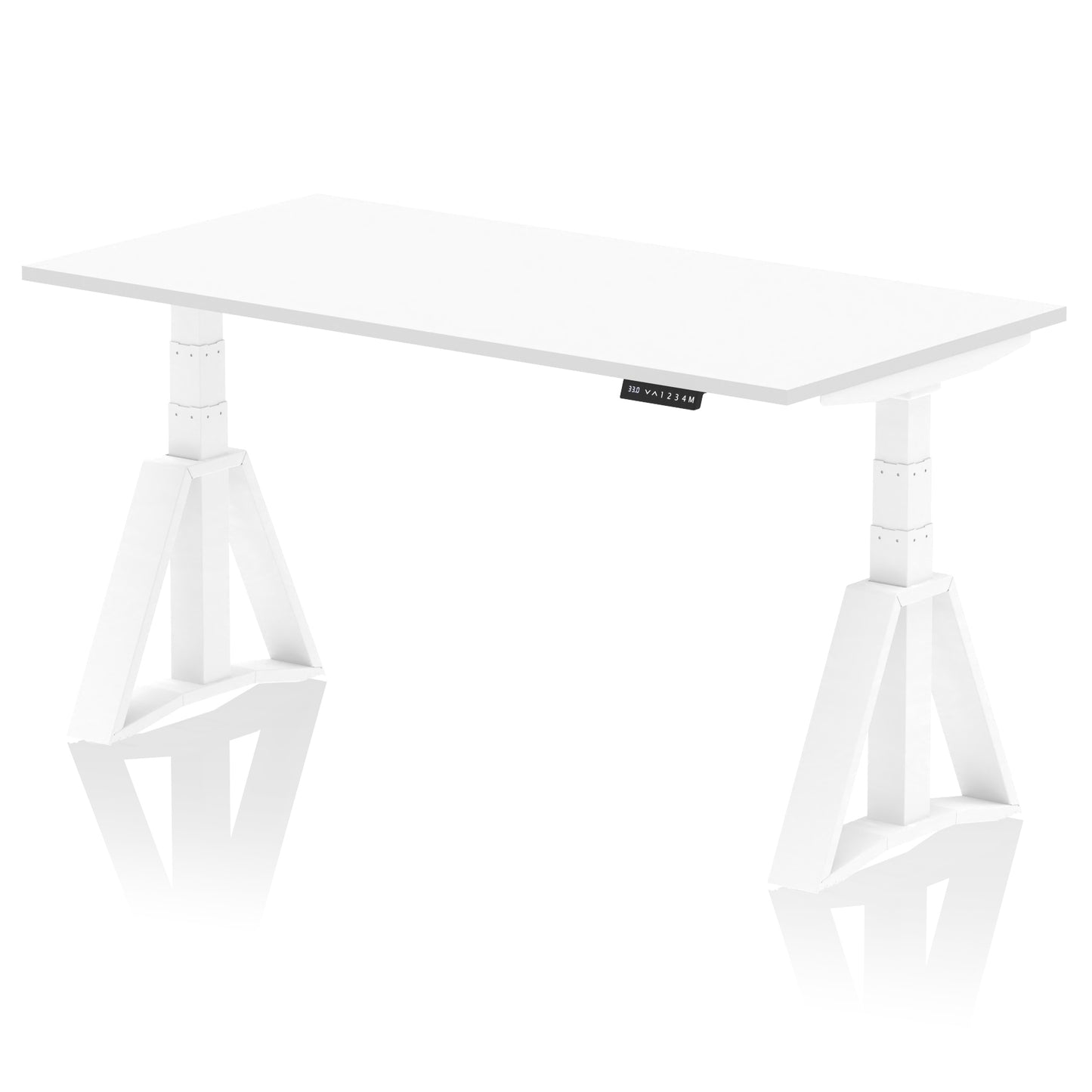 Air Height Adjustable Desk without Cable Ports With Piste Foot - 1200mm, 1400mm, 1600mm or 1800mm - Multiple Colour Options
